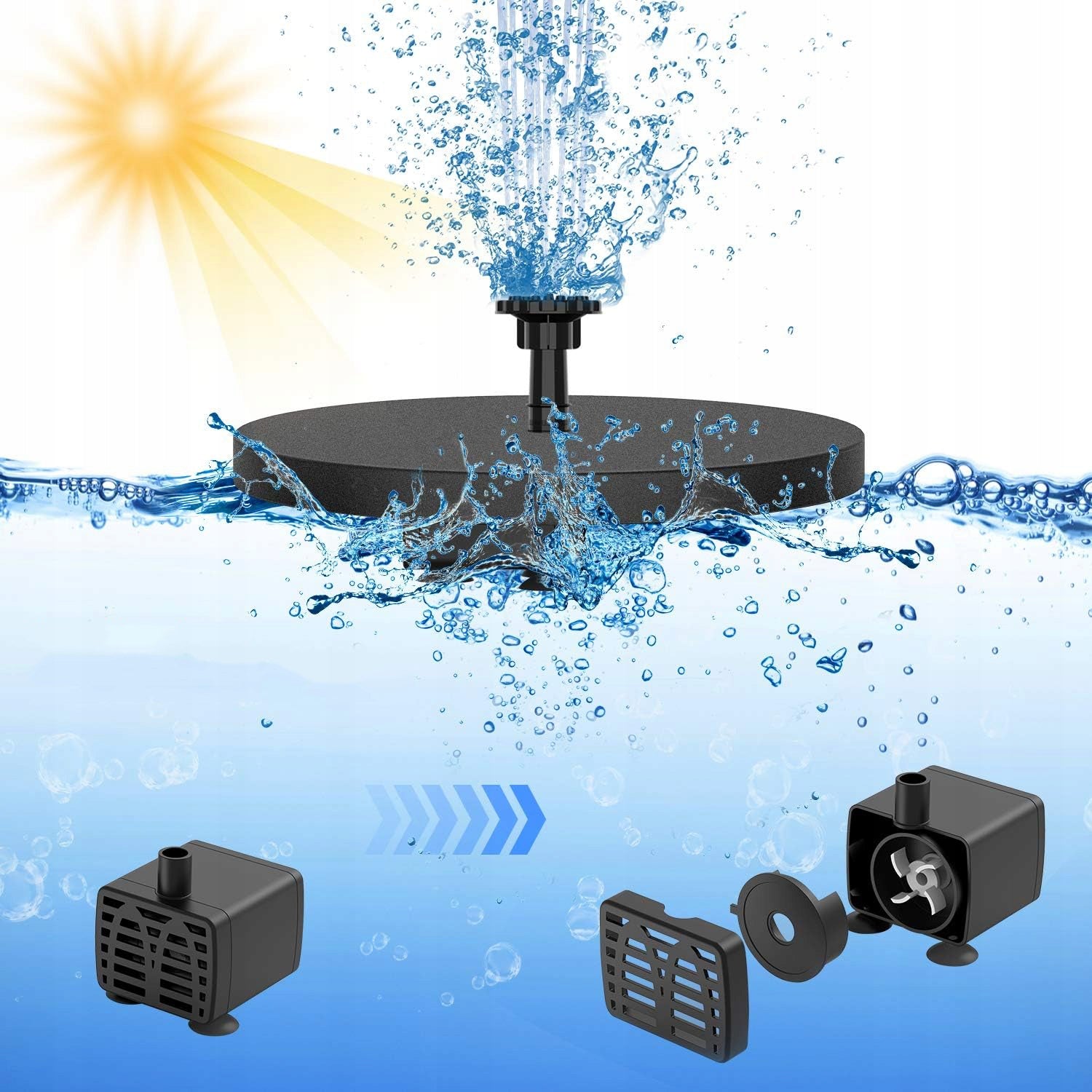 SOLAR FOUNTAIN PUMP FOR OUTDOOR FOUNTAIN, POND PUMP FOR HOME Manufacturer no brand