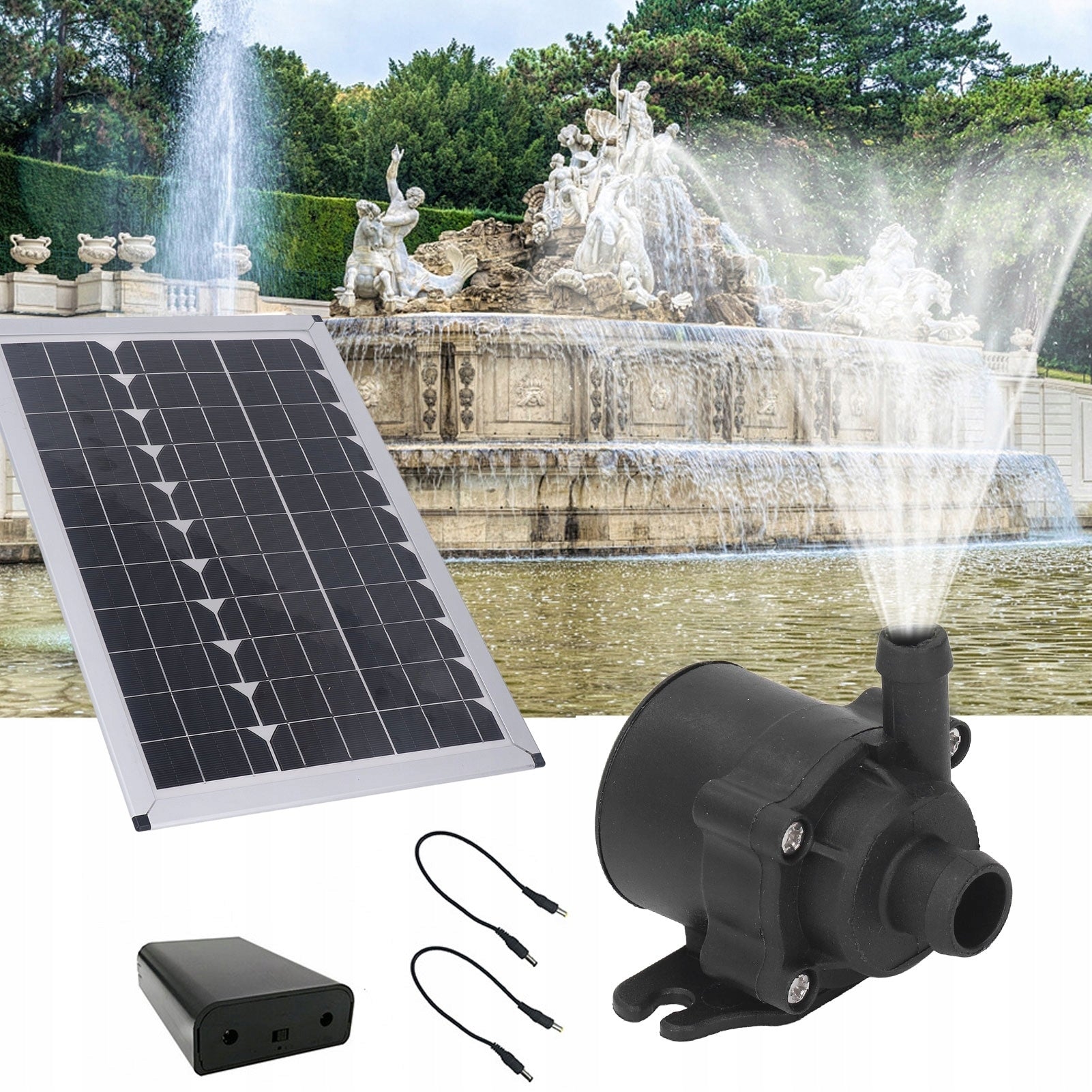 SOLAR FOUNTAIN WATER GARDEN PUMP FOR POND WATER POND + PANEL 20W EAN (GTIN) 4037729360708
