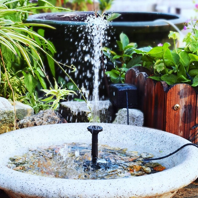 SOLAR GARDEN FOUNTAIN 5W PUMP 150L/h 9 NOZZLES Pond Filter FOR POND Manufacturer code klrjo966j