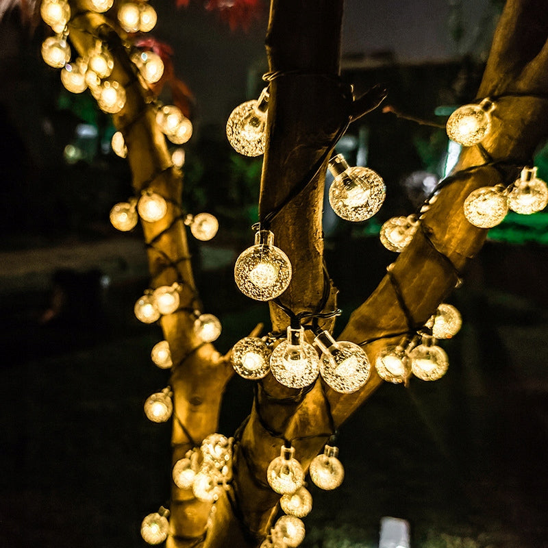 SOLAR GARDEN GARLAND 50 LED 12 METERS SOLAR LIGHTS FOR BALCONY IP44 Manufacturer code Lampki solarne 50LED białe ciepłe