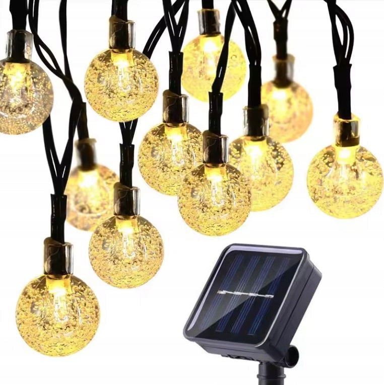 SOLAR GARDEN GARLAND 50 LED 12 METERS SOLAR LIGHTS FOR BALCONY IP44 Packaging status original
