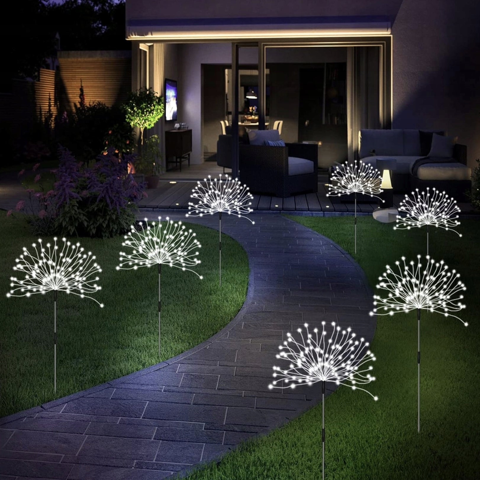 SOLAR GARDEN LIGHTS DANDELION 480 LED WITH REMOTE CONTROL IP65 WATERPROOF 4PCS Number of pieces 4 pcs