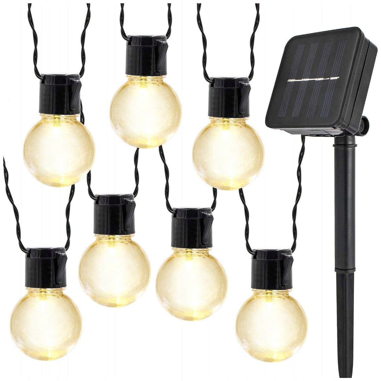 SOLAR GARLAND 5m 20 LED Bulbs Garden Lights Decorative LED Chain LED