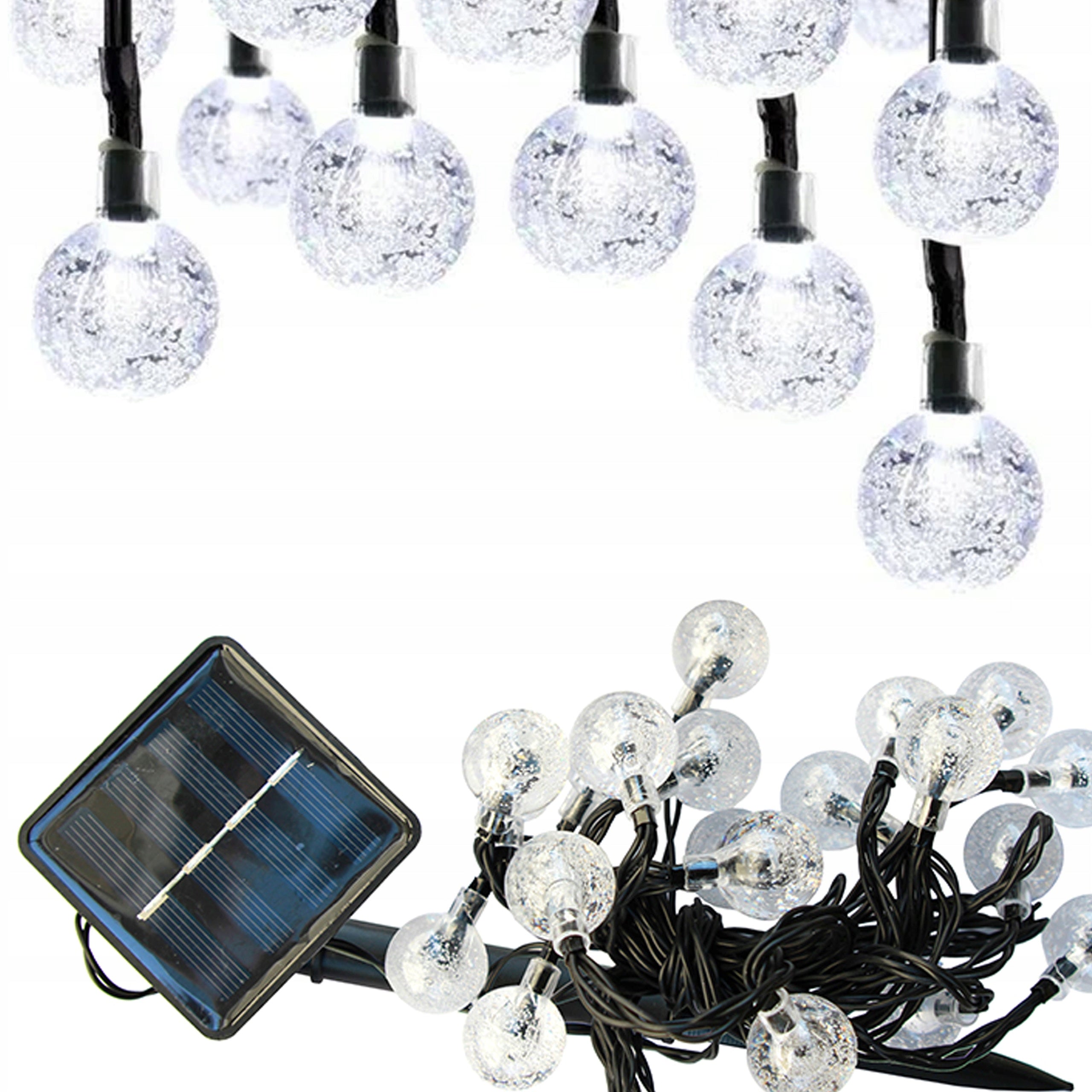 SOLAR GARLAND GARDEN SOLAR LIGHTS 50 LED BULBS FOR BALCONY 7 meters