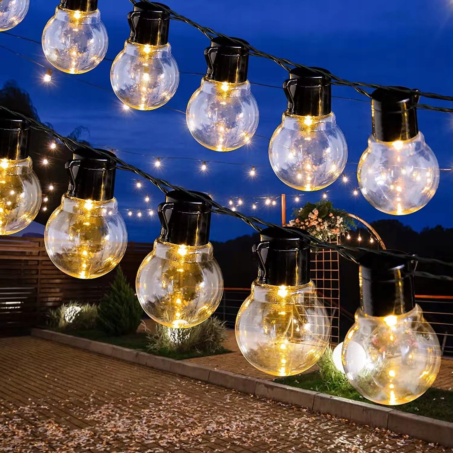SOLAR GARLAND LED GARDEN LIGHT SOLAR LIGHTS BULB 9,6M 40 LED Manufacturer code ŁAŃCUCH ŚWITLNY OGRODOWY DO OGRODU LAMPKI
