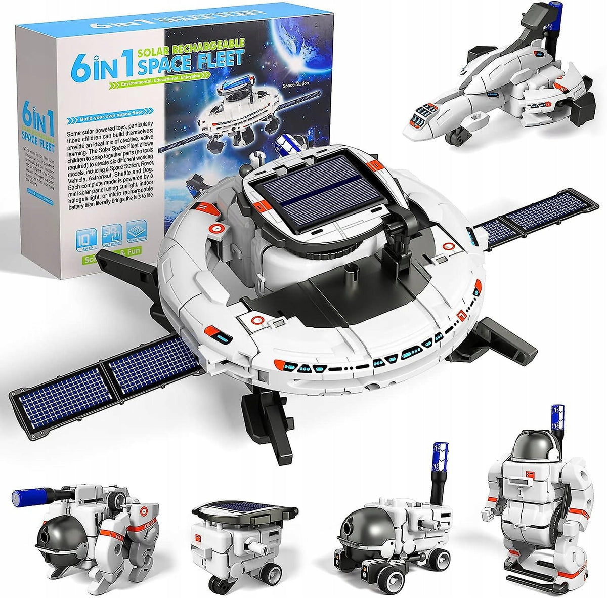 SOLAR KIT 6in1 ROBOT EDUCATIONAL SHIP AIRPLANE GIFT STAR