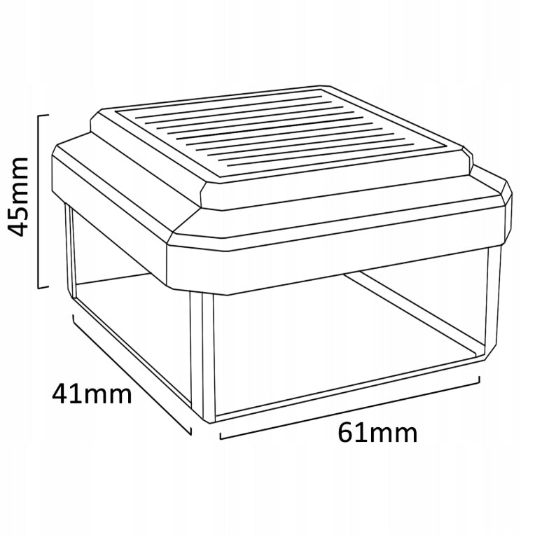 SOLAR LAMP 60x40 for post for FENCE LED LAMP canopy glowing pole Manufacturer code lampka na furtkę oświetlenie podświetlenie