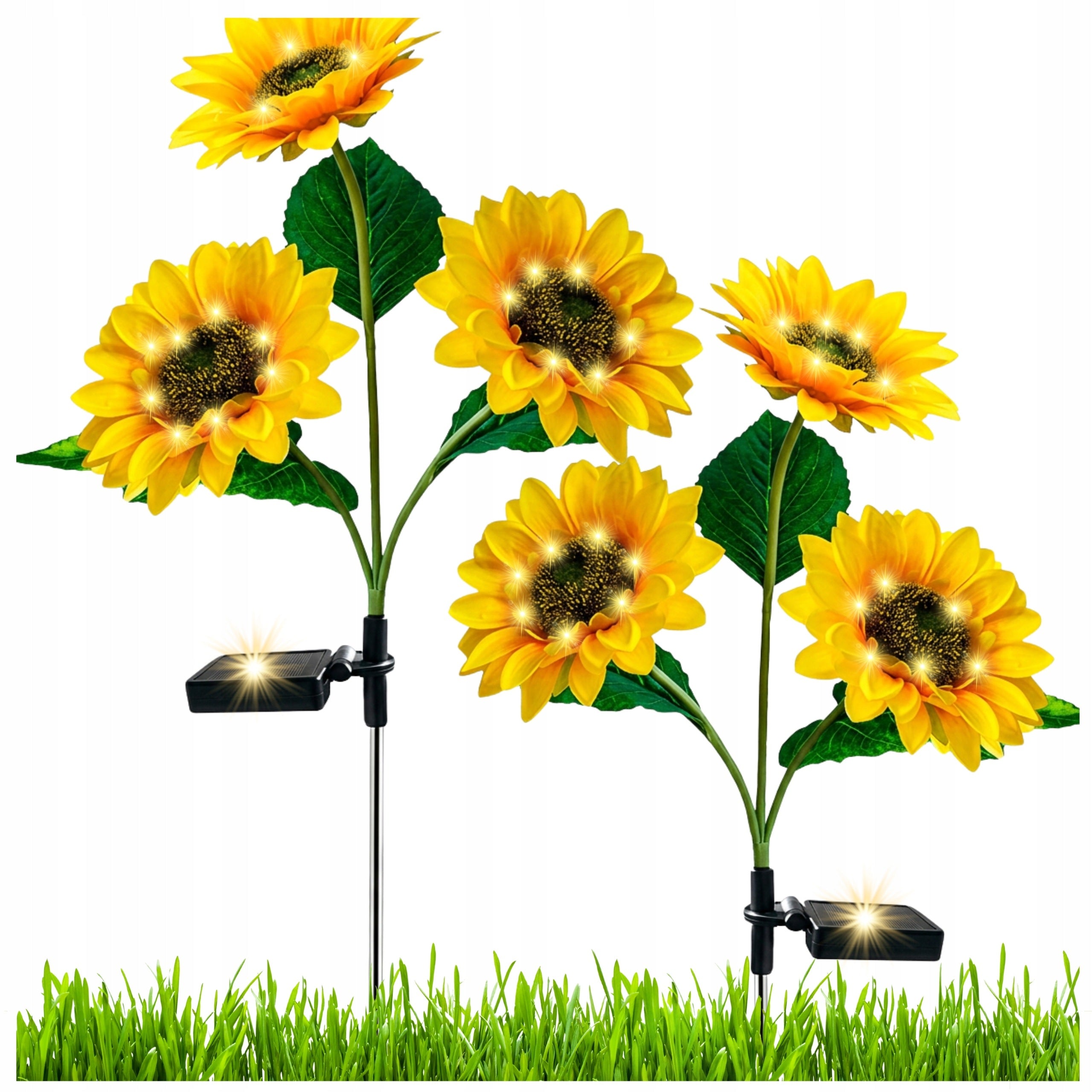 SOLAR LAMP GARDEN SUNFLOWERS LED HAMMERED FLOWERS OZOBA SOLAR LIGHTS