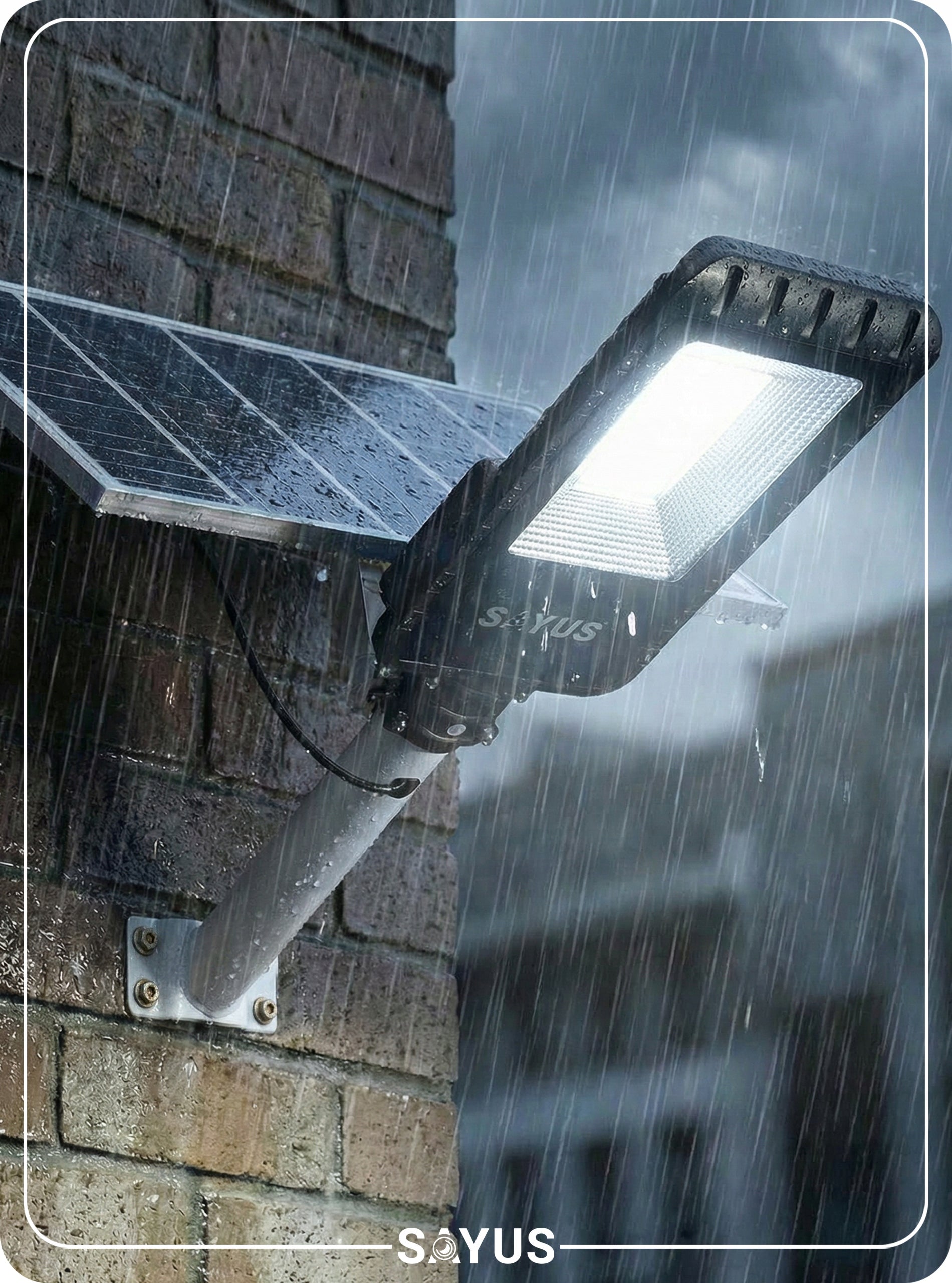 SOLAR LAMP LED STREET LANTERN GARDEN MOTION SENSOR 1400W HANDLE LARGE Packaging status original