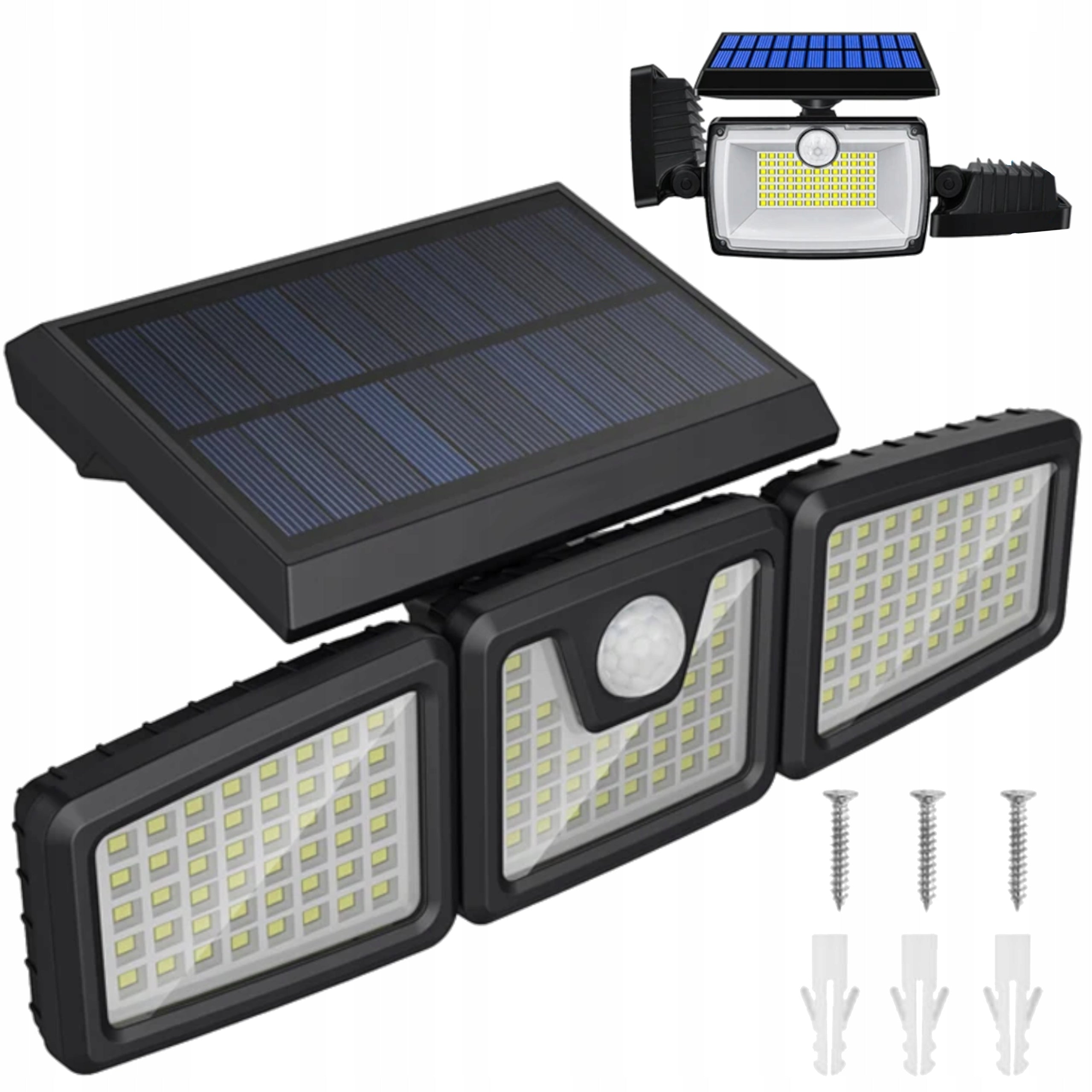 SOLAR LED LAMP 3in1 OUTDOOR STREET GARDEN TWILIGHT AND MOTION SENSOR EAN (GTIN) 5900804144908