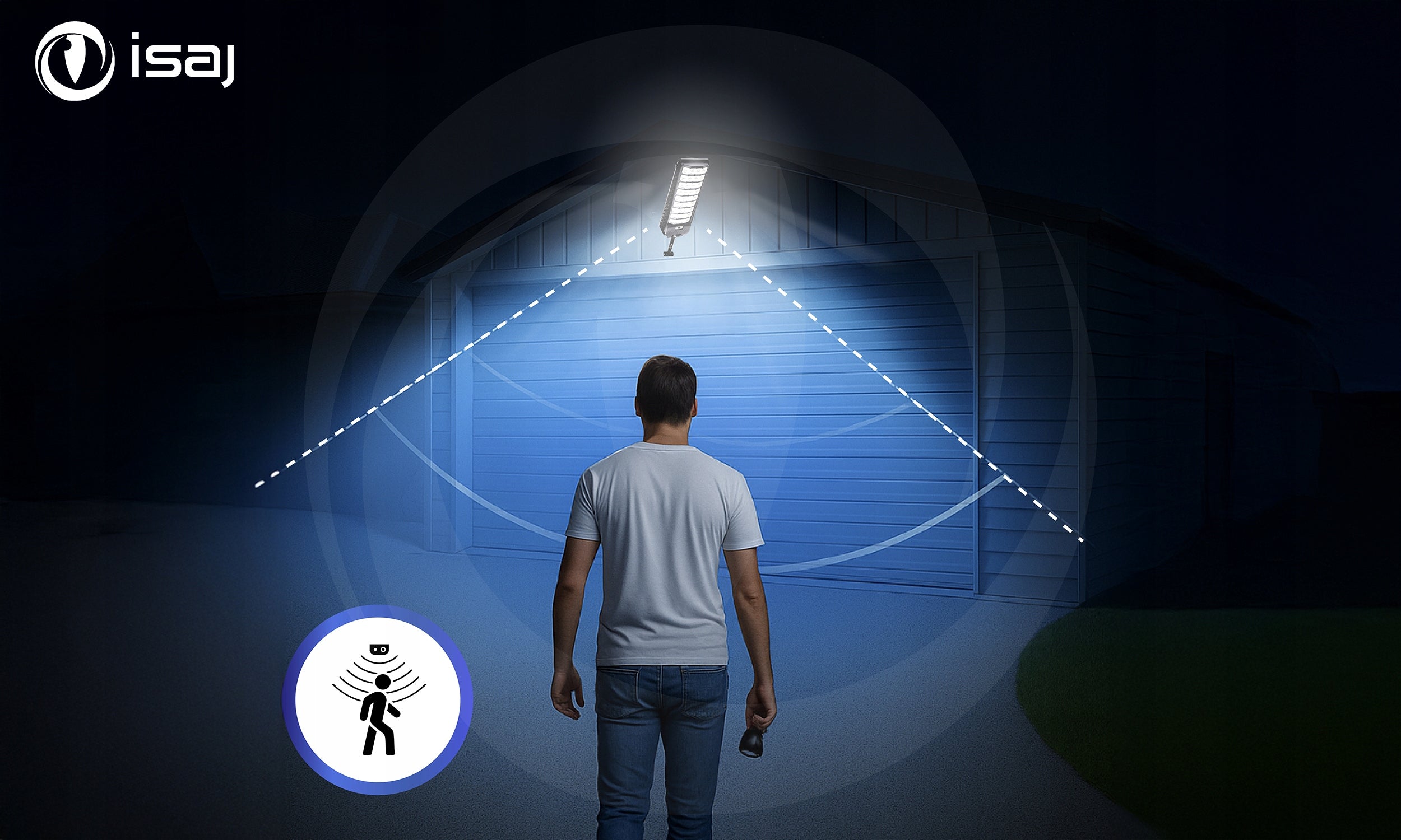 SOLAR LED STREET LAMP WITH MOTION AND DUSK SENSOR + REMOTE CONTROL ISAJ LI2 Packaging status original