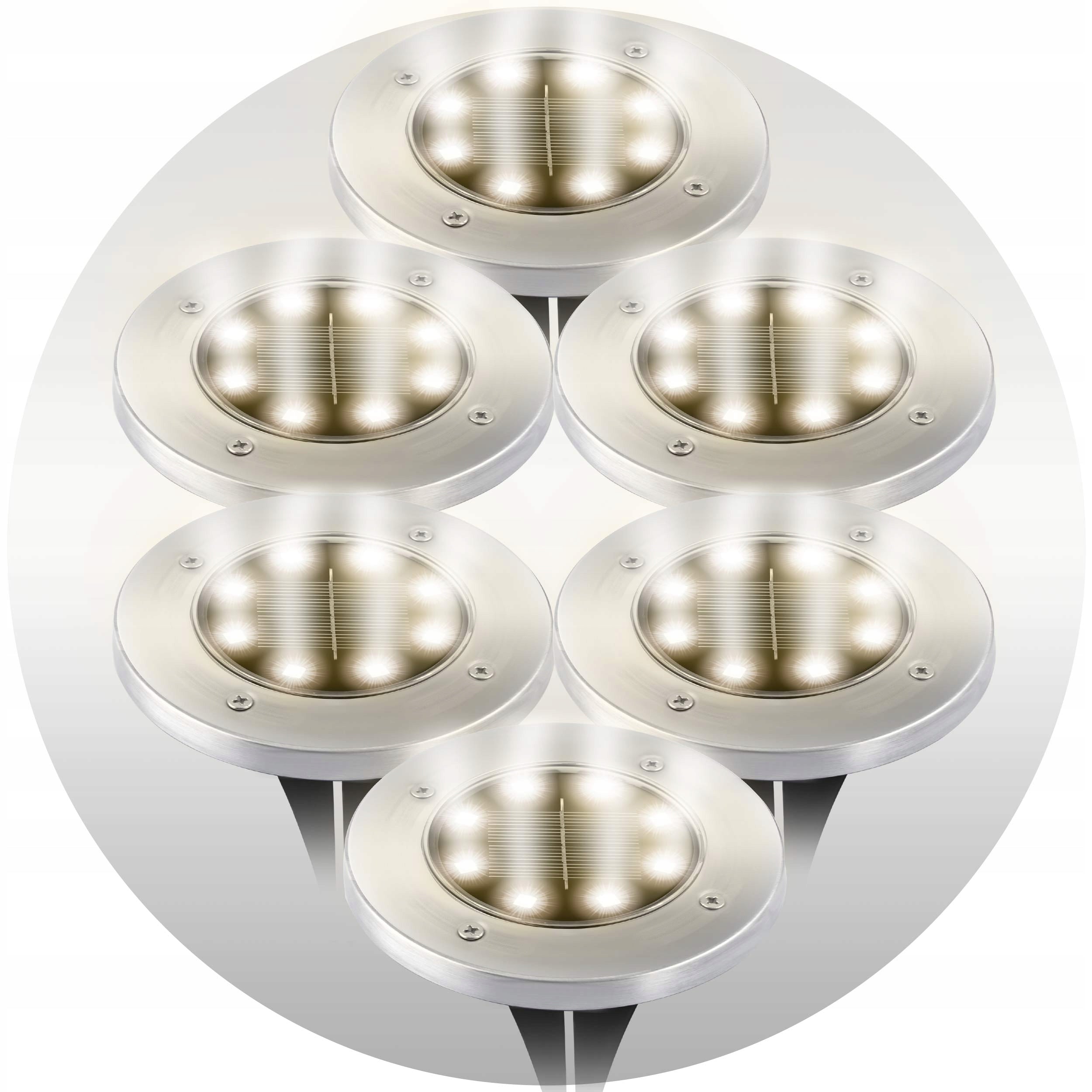 SOLAR LIGHTS FOR GARDEN GROUND HAMMERED Ilumen LED 6pcs. EAN (GTIN) 5903890622572