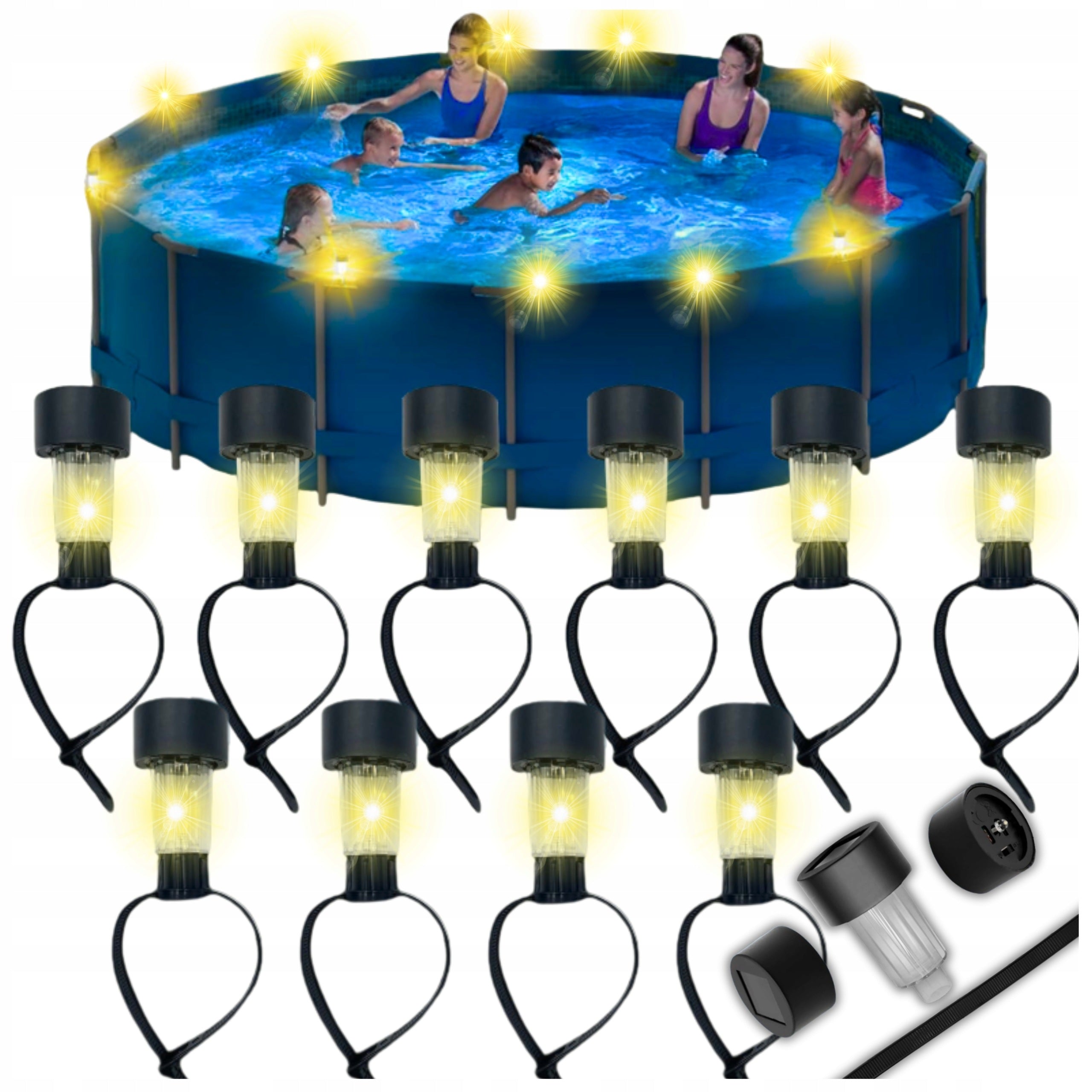 SOLAR LIGHTS FOR POOL LIGHTING POOL LAMP LED BALUSTRADE