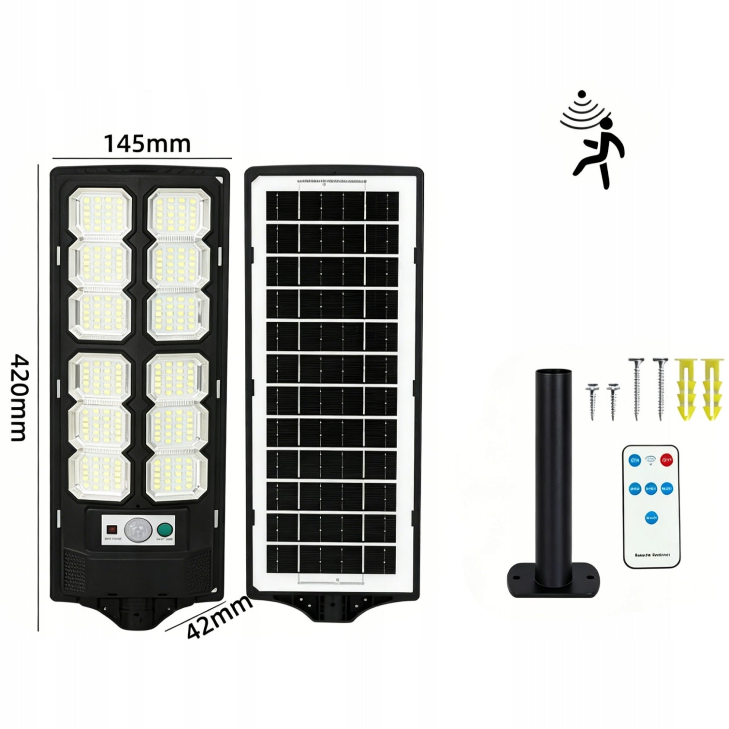 SOLAR OUTDOOR GARDEN LAMP 2400W LED STREET LIGHT WITH MOTION SENSOR Brand no brand