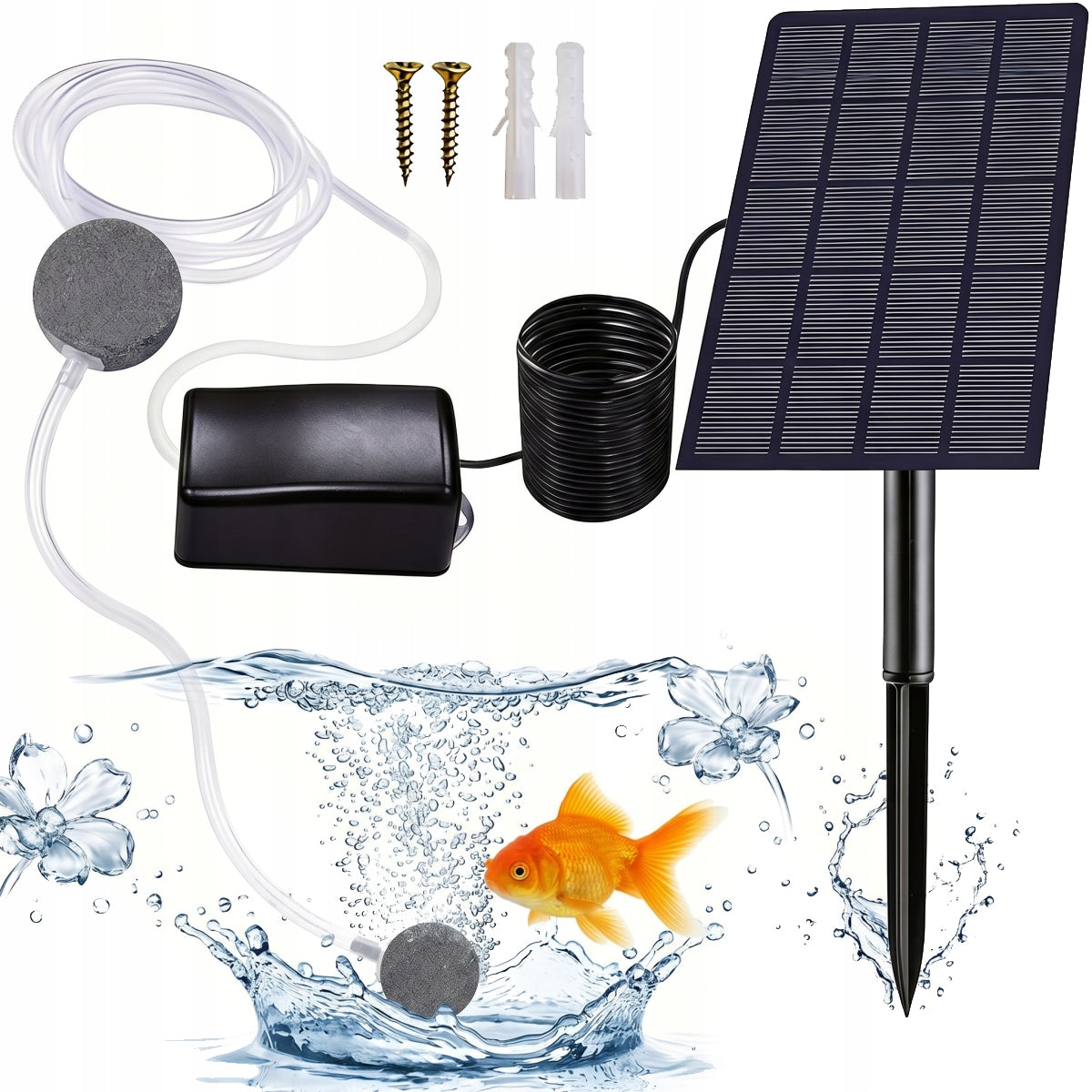 SOLAR OXYGEN PUMP AERATOR FOR AQUARIUM POND