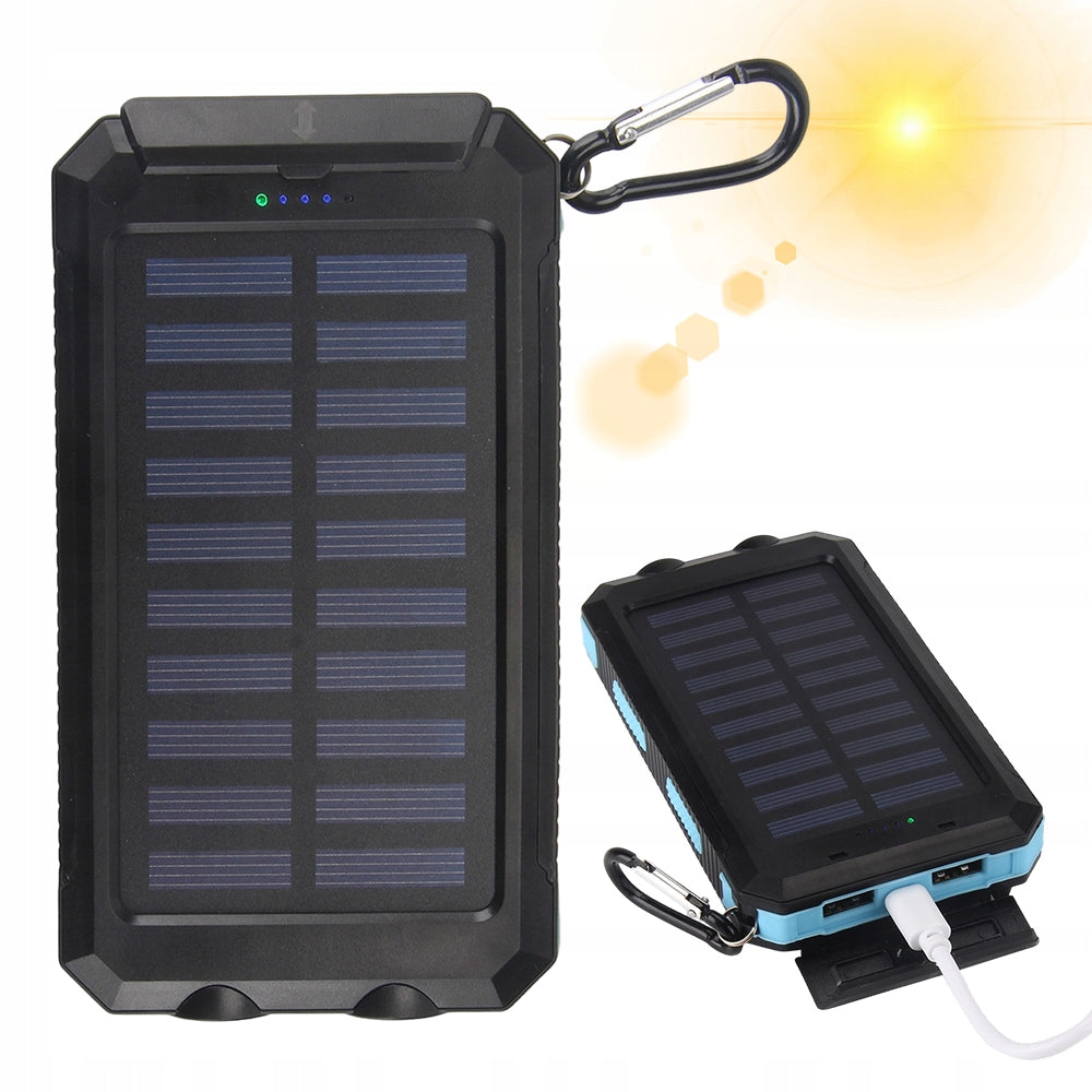 SOLAR POWER BANK 10000MAH WATERPROOF WITH COMPASS FOR TRAVELERS Packaging status original