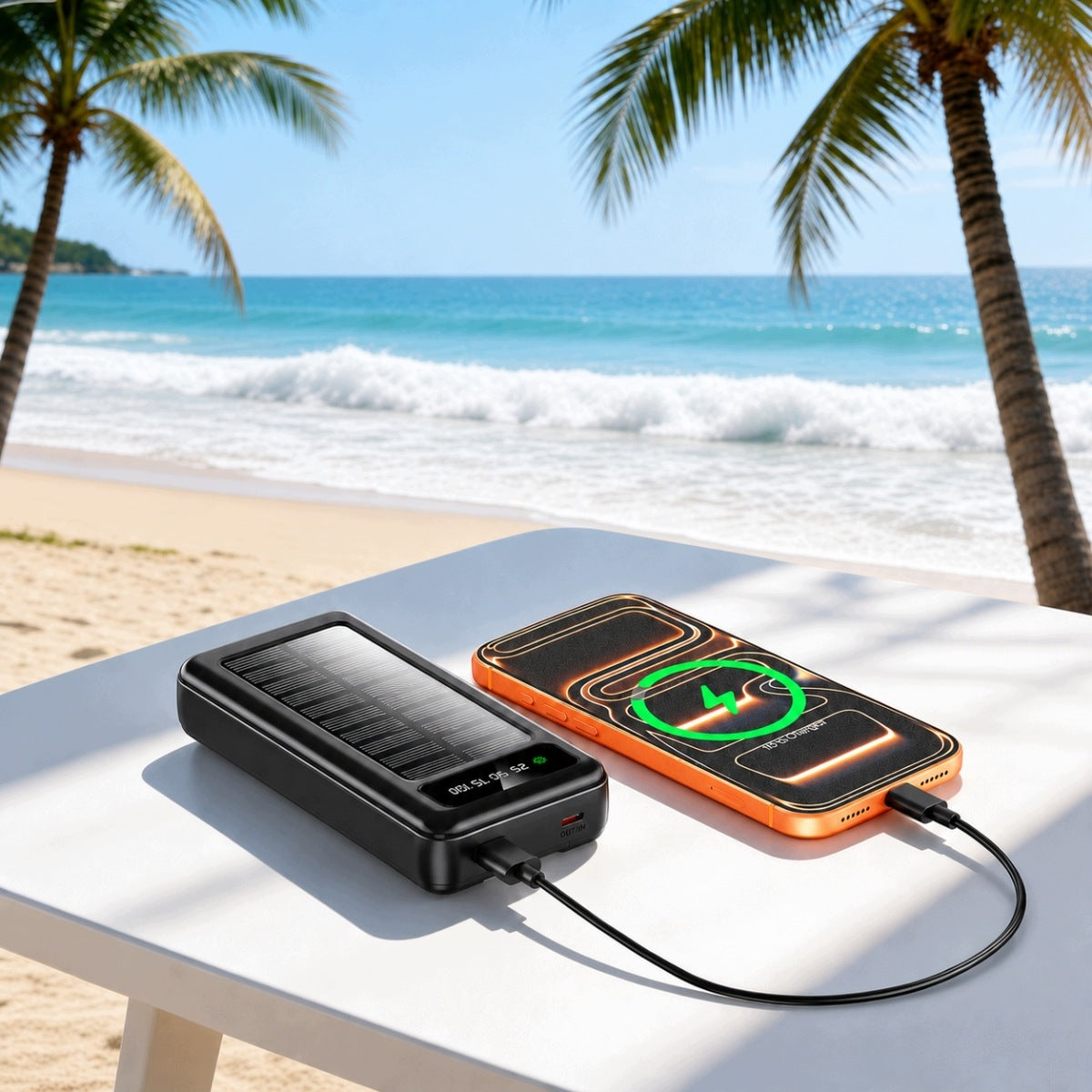SOLAR POWER BANK 27000MAH Battery type lithium-polymer