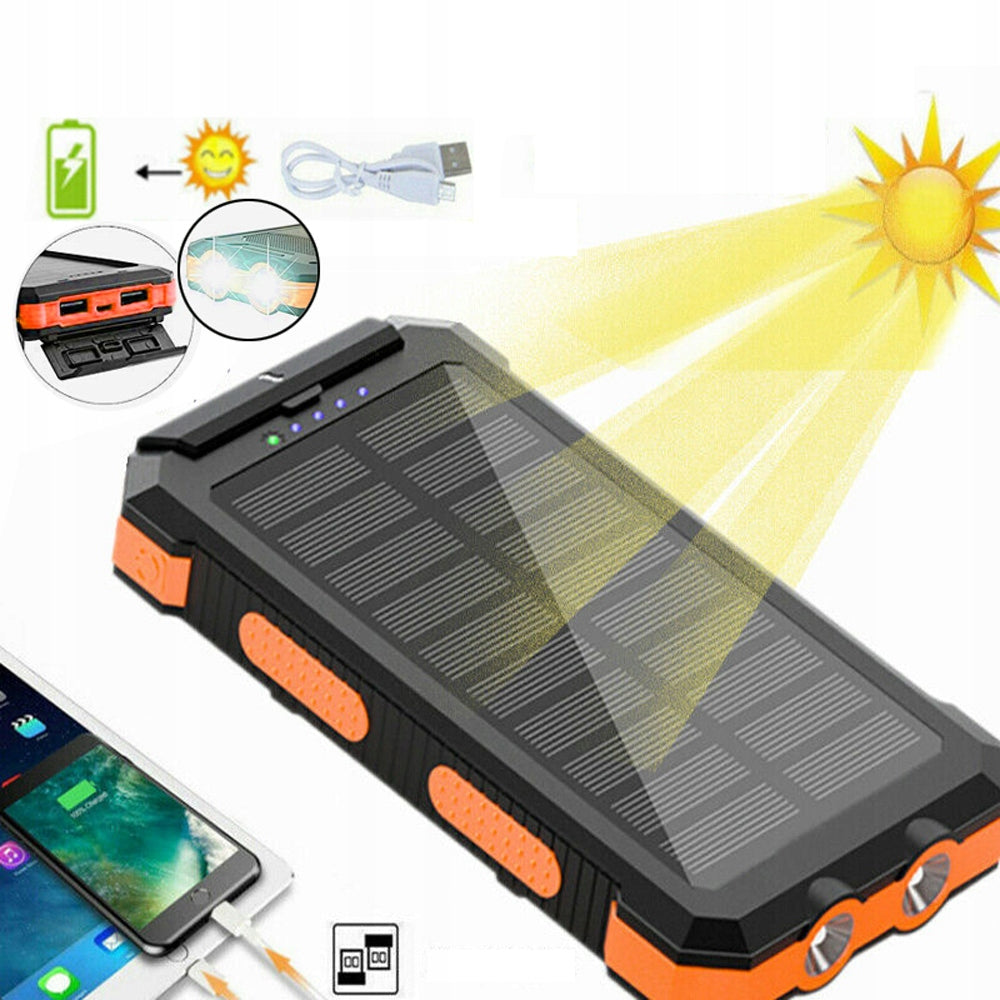 SOLAR POWER BANK MINI INDUCTION 30000MAH 2 IN 1 WITH LED 2.4W WATERPROOF Manufacturer code 6974974871765