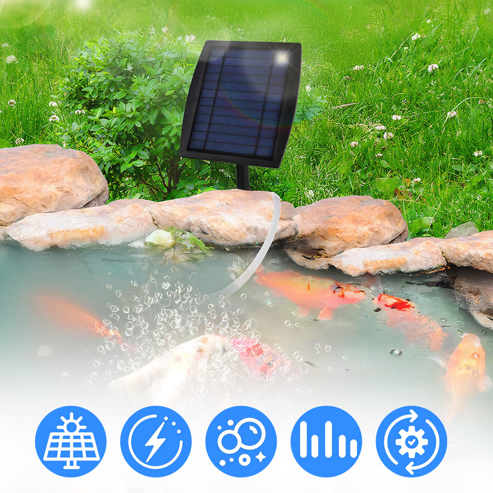 SOLAR POWERED AERATOR FOR POND WATER, OXYGEN PUMP, 3,7 V Manufacturer no brand