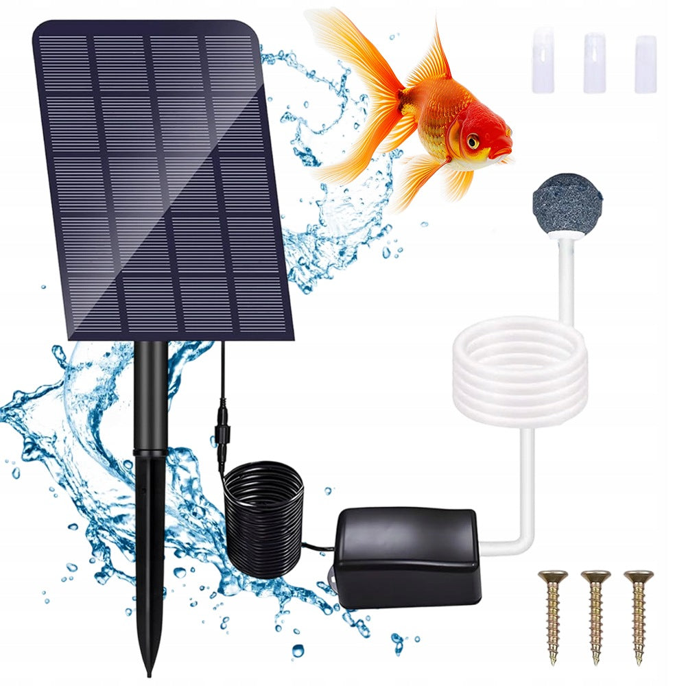 SOLAR POWERED OXYGEN PUMP QUIET FOR PONDS AND GARDENS