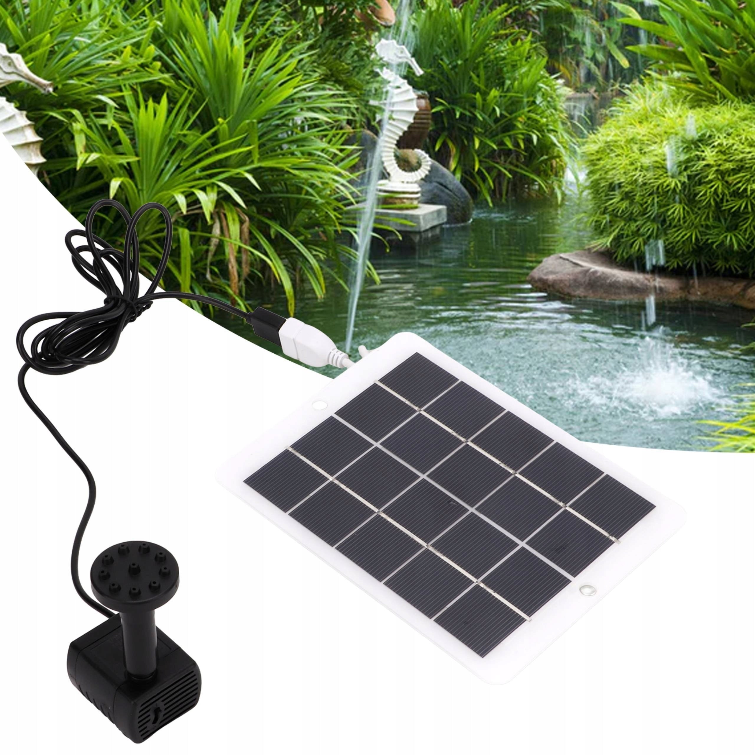 SOLAR PUMP FOR POND SOLAR 120L/H 3W Manufacturer code 015311
