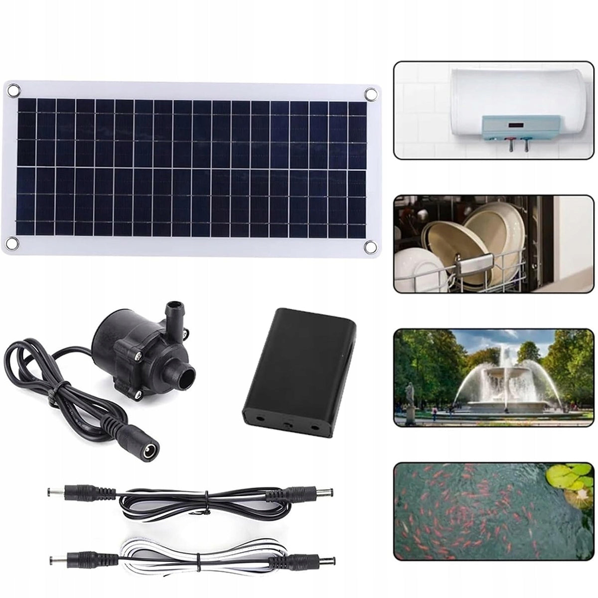 SOLAR PUMP FOUNTAIN 50W 800L/H 12V + SOLAR PANEL EAN (GTIN) 6942300757427
