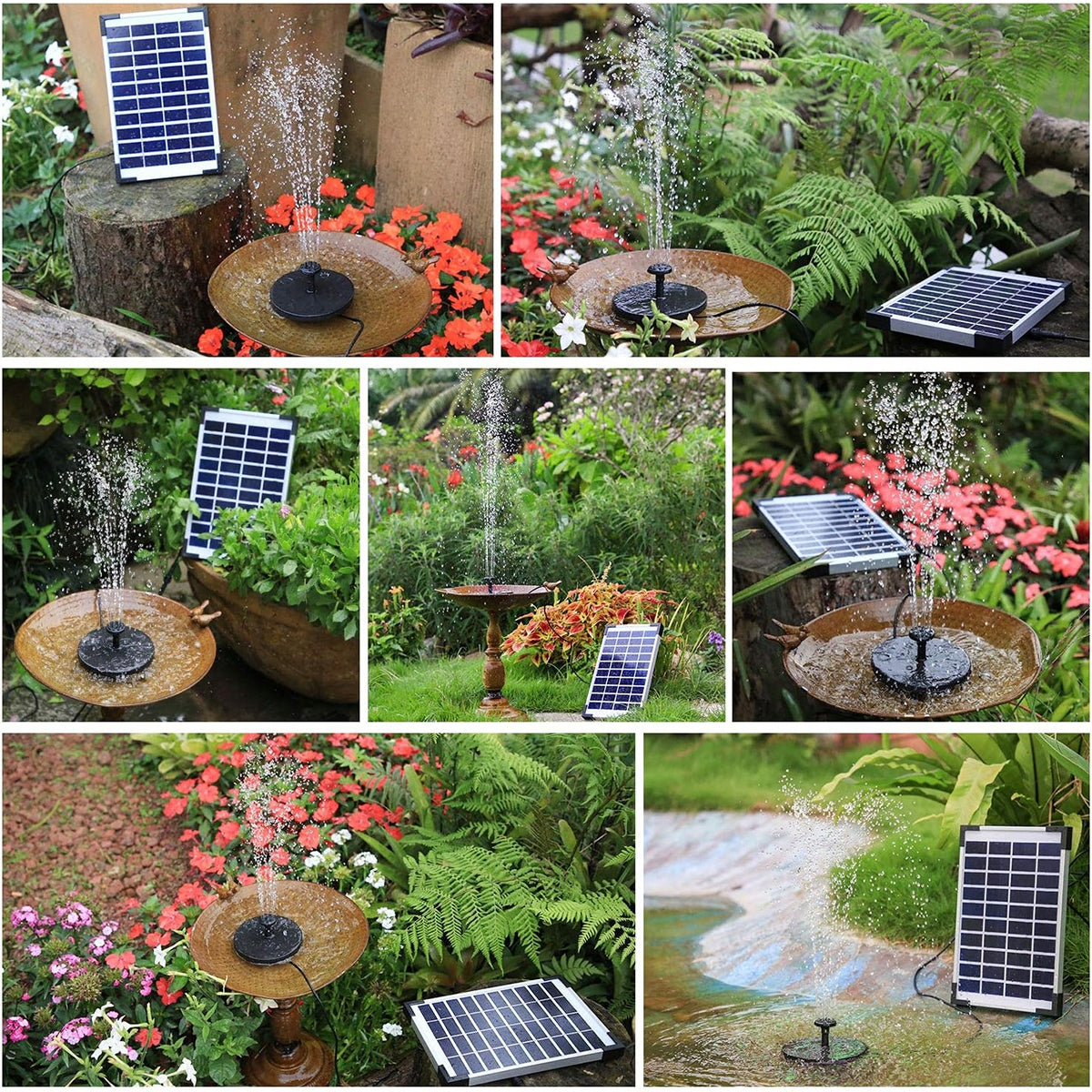 SOLAR PUMP FOUNTAIN PUMP WITH SOLAR PANEL + 6 NOZZLES 5W EAN (GTIN) 6921782146486