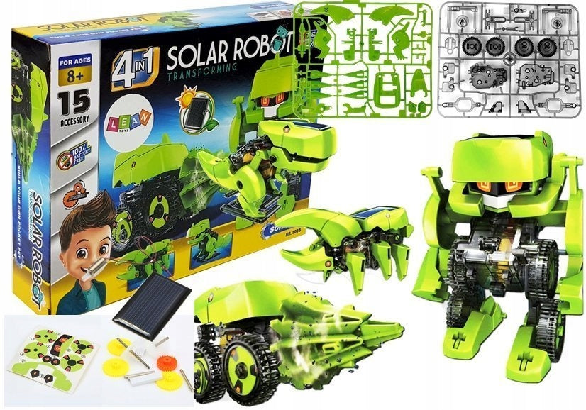 SOLAR ROBOT DINOSAUR EDUCATIONAL SET BLOCKS `4 MODELS TO ASSEMBLE