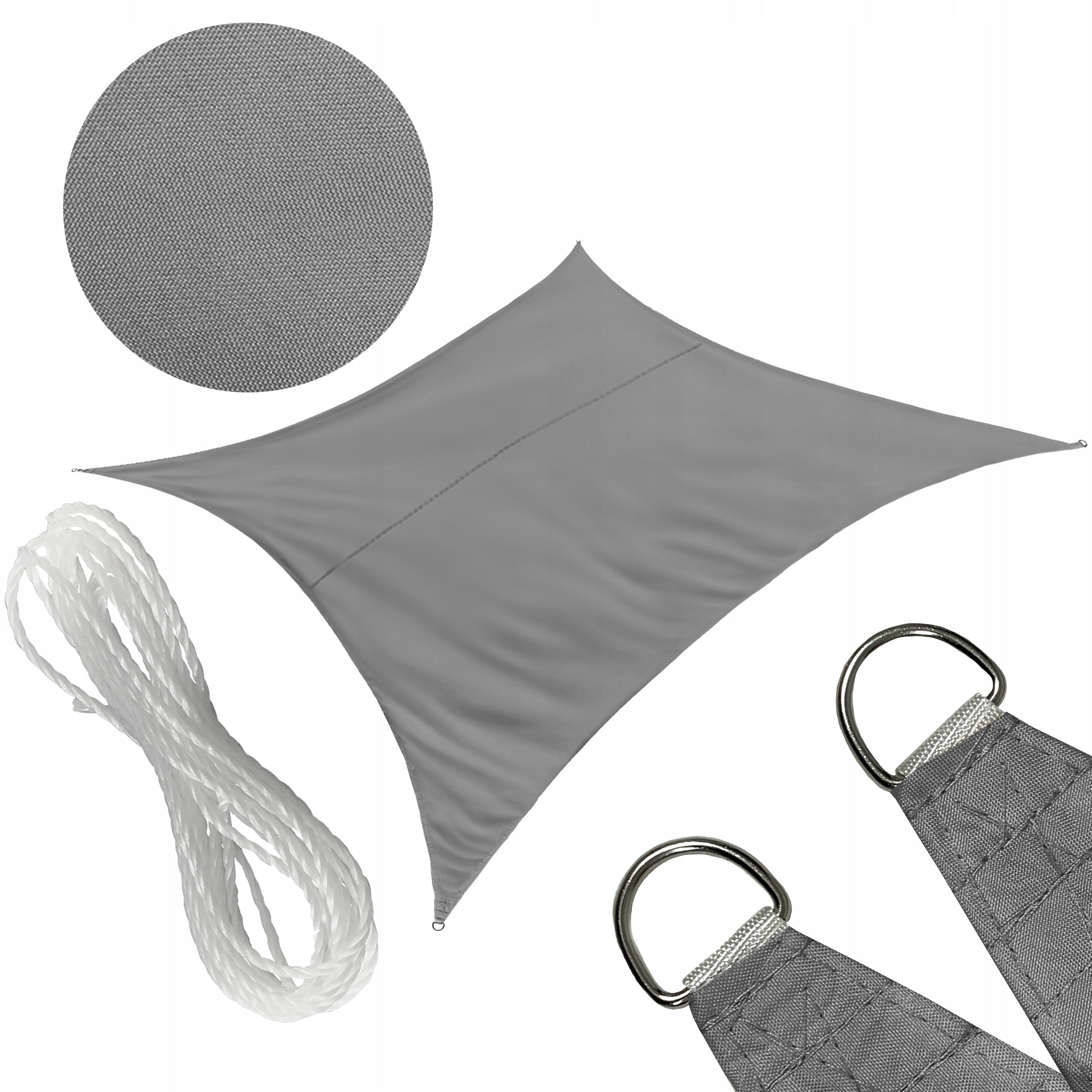 SOLAR SAIL WATERPROOF RECTANGULAR UV AWNING TERRACE 4x3m GRAY Manufacturer code 5.06.27489