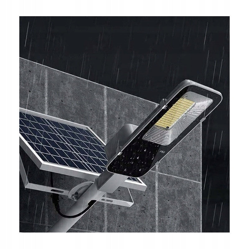 SOLAR STREET LAMP 264x LED 2000W WITH POLE LANTERN HOLDER + REMOTE CONTROL Light beam 20000 lm