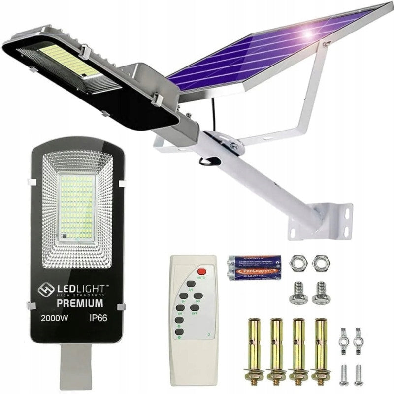 SOLAR STREET LAMP 264x LED 2000W WITH POLE LANTERN HOLDER + REMOTE CONTROL Manufacturer code Led Light SLX-264/2000