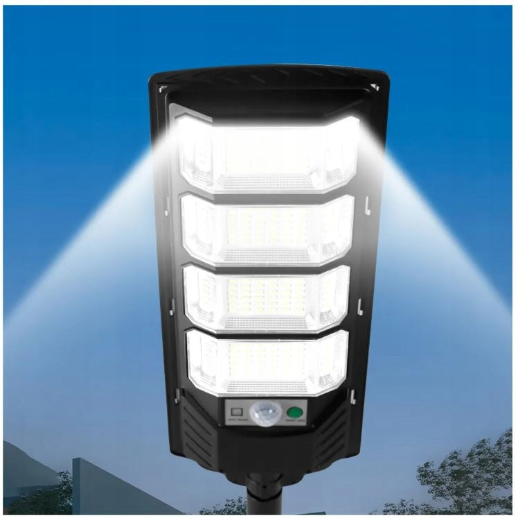 SOLAR STREET LED LAMP 1600W MOTION AND DUSK SENSOR + REMOTE CONTROL IP65 OUTDOOR Brand Focla