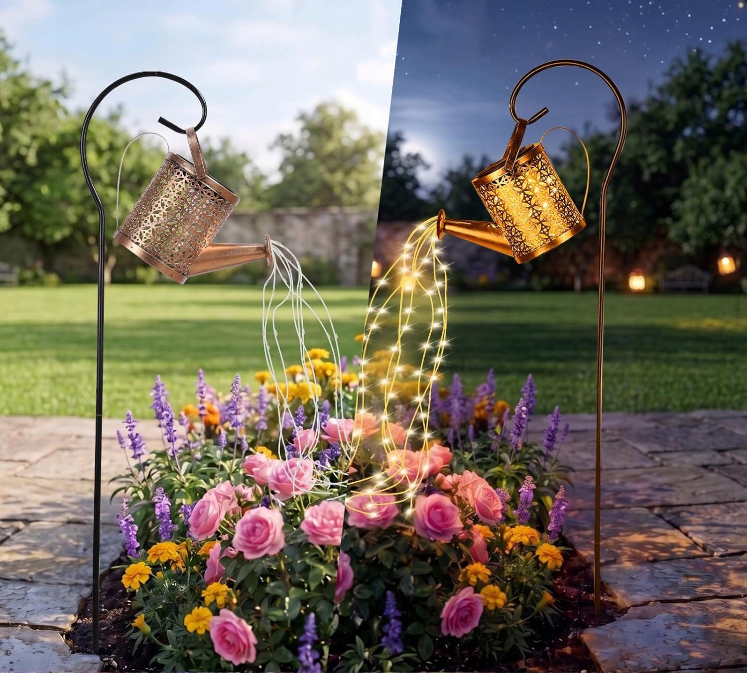 SOLAR WATERING CAN LED GARDEN LAMP HAMMERED LARGE LAMP FOR GARDEN DECORATION Manufacturer code LAMPKA OGRODOWA KREATYWNA DEKORACJA ŚWIECĄCA