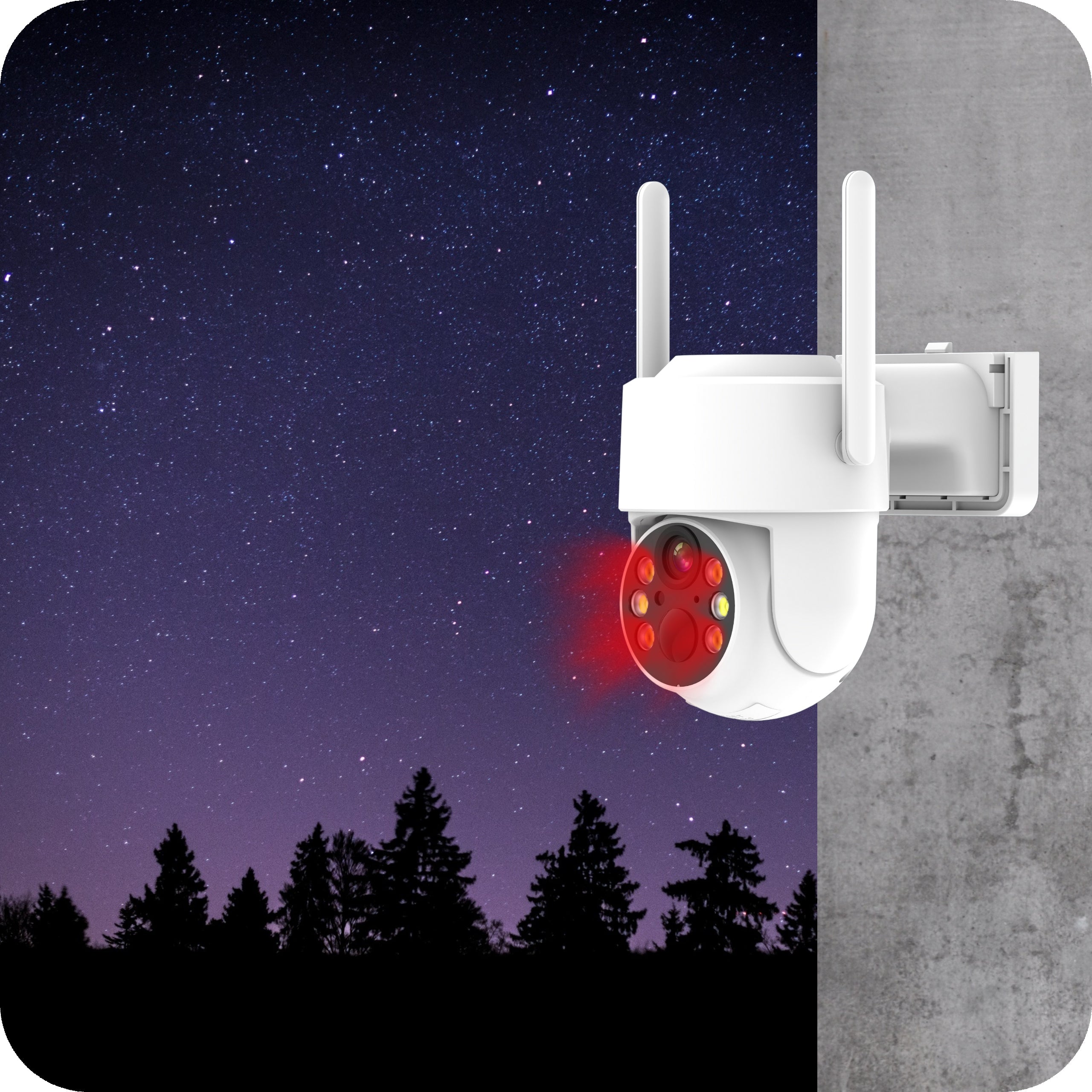 SOLAR WIFI CAMERA 5MPX SMART OUTDOOR ROTATING IP WIRELESS ALARM Batteries included yes