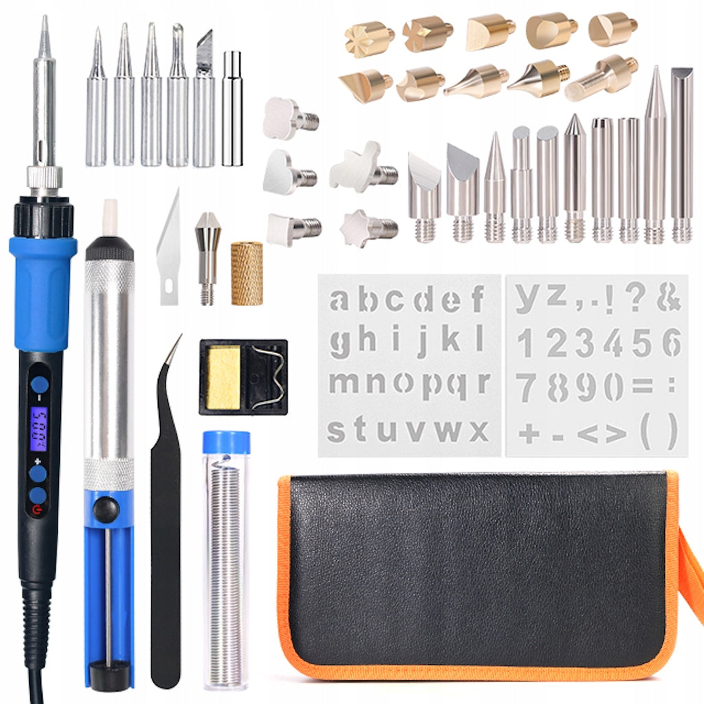 SOLDERING IRON PYROGRAPH HOTAIR WEP 100W WOOD BURNER ddoD1kit1 42 elements
