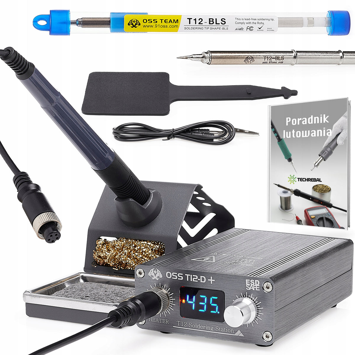 SOLDERING STATION OSS TEAM T12D+ 75W STRONG for T12 tips IMPROVED FAST