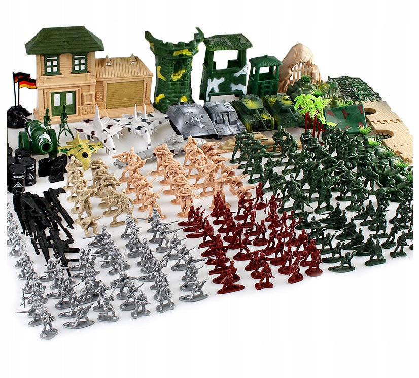 SOLDIERS FOR CHILDREN MILITARY BASE AIRCRAFT CANNON HUGE SET OF 300EL