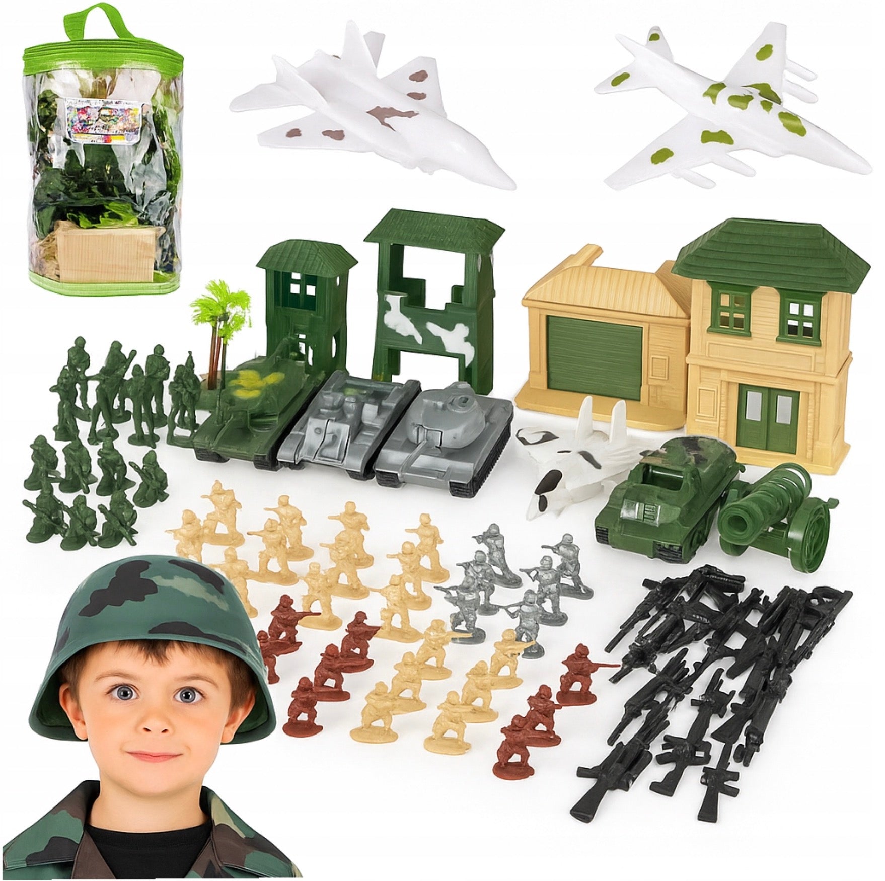 SOLDIERS SET great army for children, tanks, planes, military base