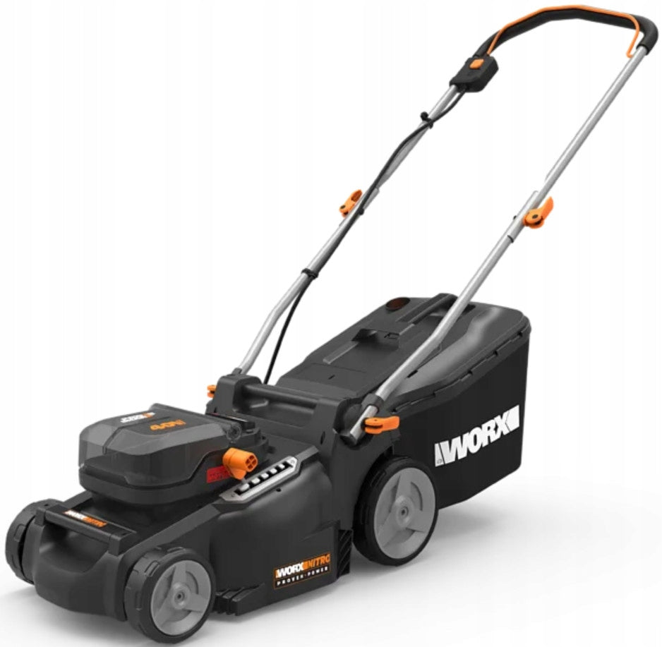 SOLID 40V Brushless Cordless Lawn Mower 37CM WORX WG737E 2x4Ah Manufacturer code WG737E