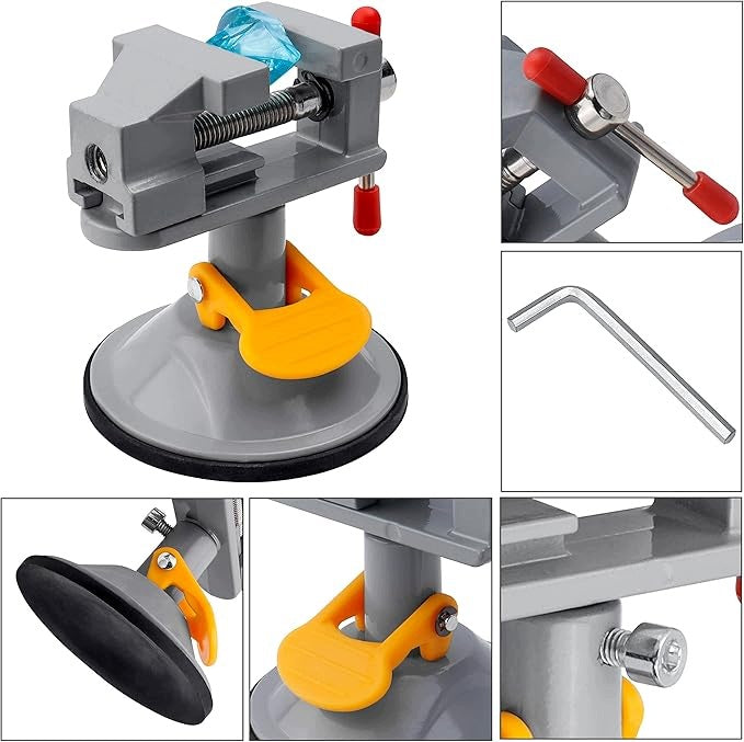 SOLID CAST IRON ROTARY TABLE VISE WITH SUCTION CUP CARPENTRY LOCKSMITH Brand no brand