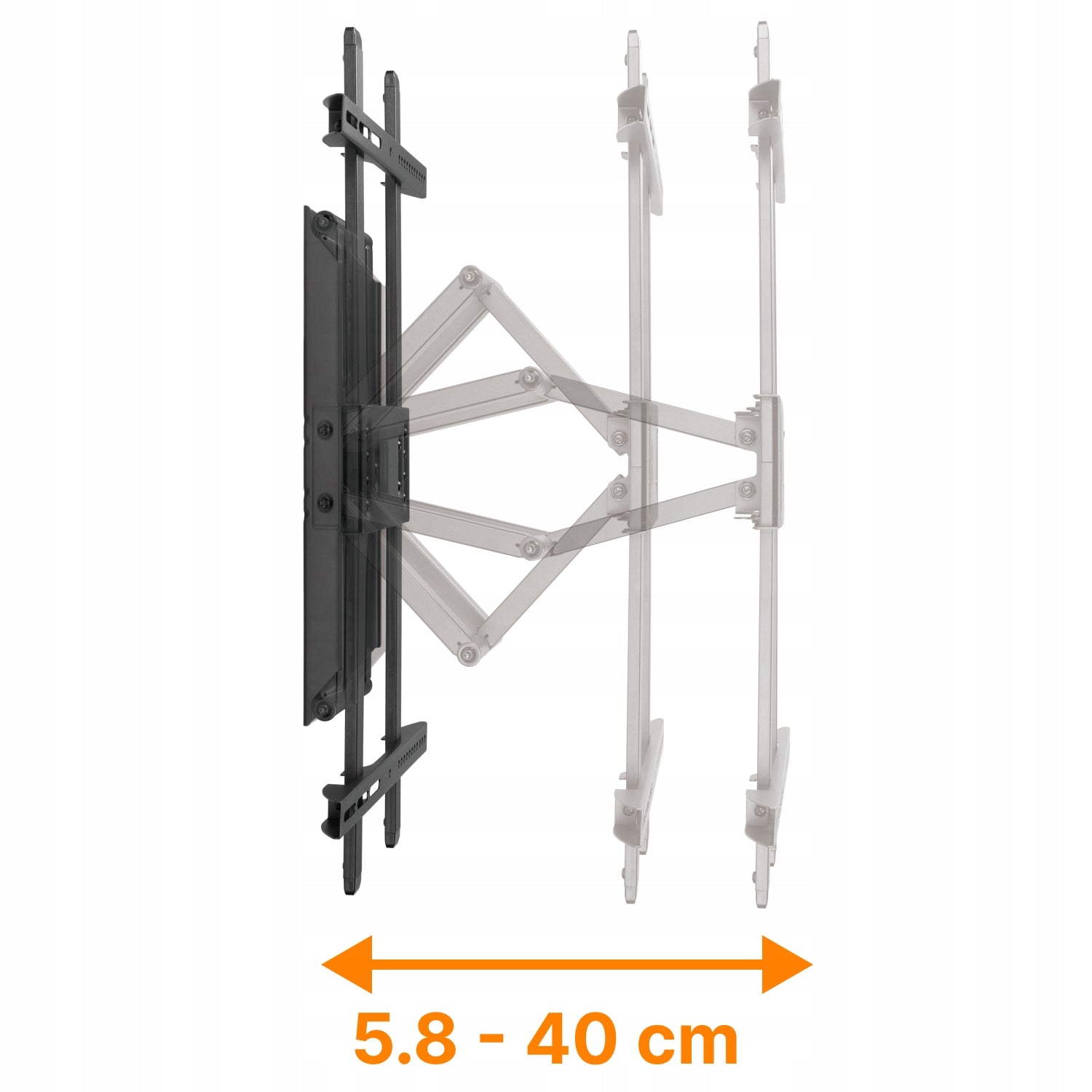 SOLID SWIVEL MOVABLE HANGER FOR TV 85 INCHES HISENSE WALL Packaging status original