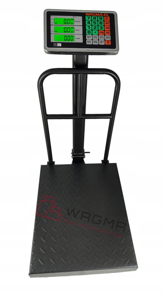 SOLID WEIGHT 300 kg 20g 50x40 Electronic Warehouse Platform Goods Additional information auto-off option tare function LCD display back light Polish subtitles built-in battery