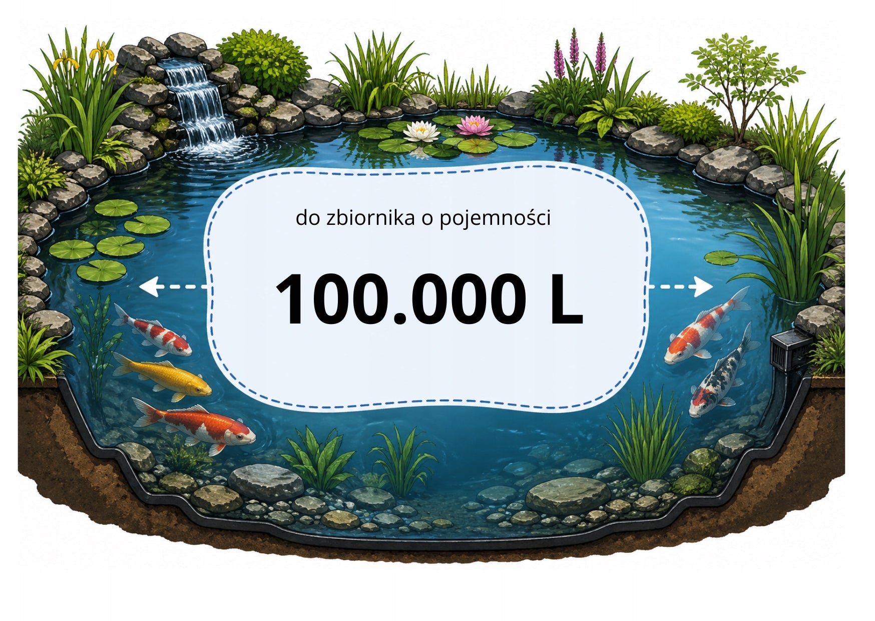SOLL AlgoSol forte 5 l- removes green water, algae -for 100.000l of water Packaging status original