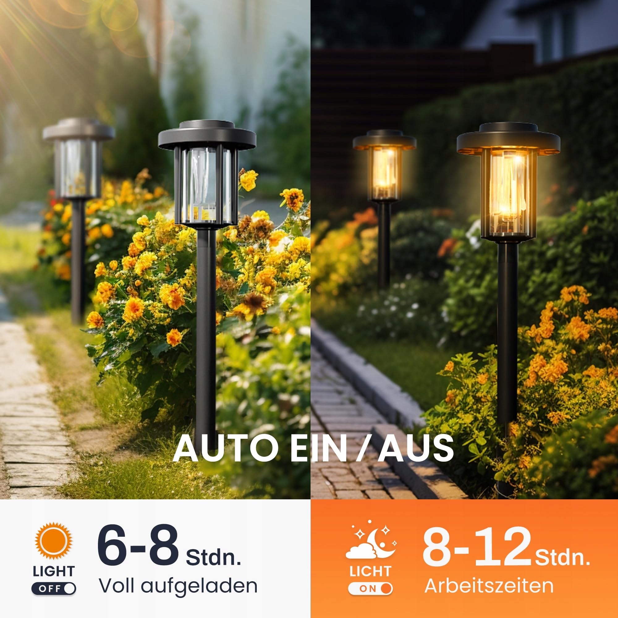 SOLPEX LED solar lamps 6 pcs. – warm light for garden, terrace, pathway Manufacturer code NY2VV