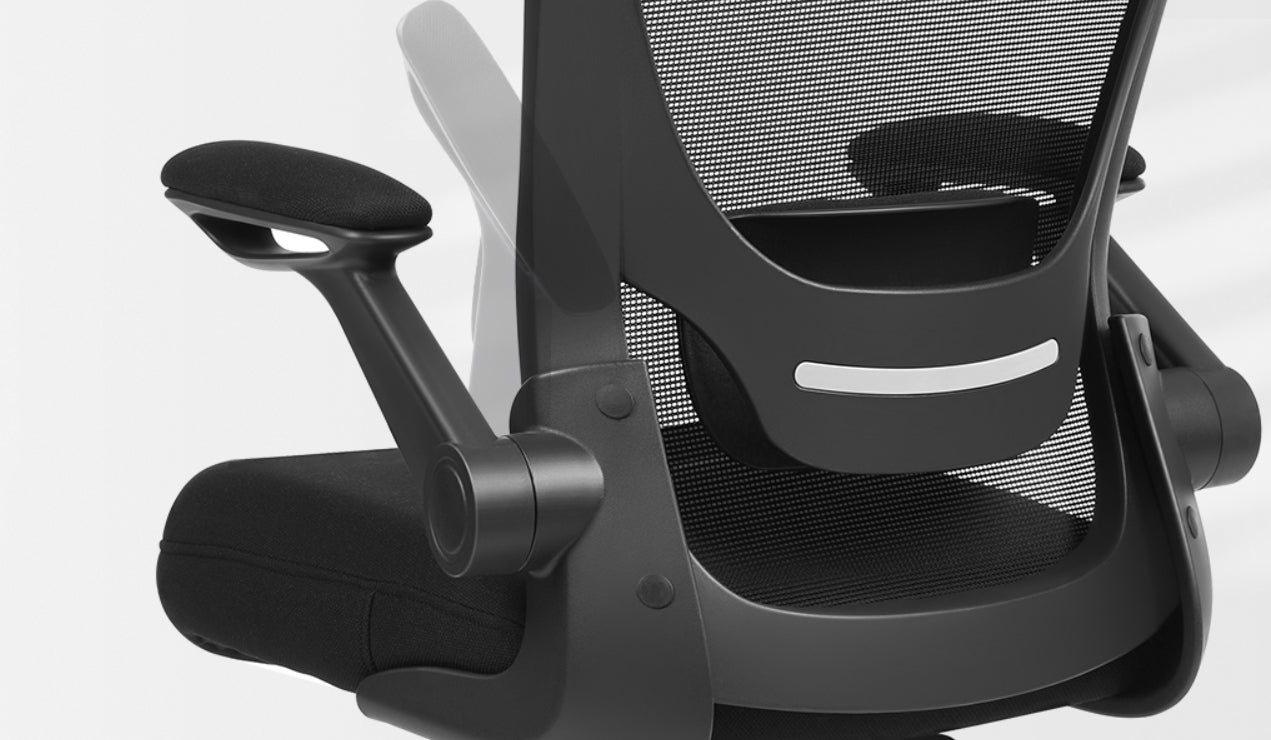 SONGMICS Office chair with folding armrests, 360°, ergonomic Brand Songmics