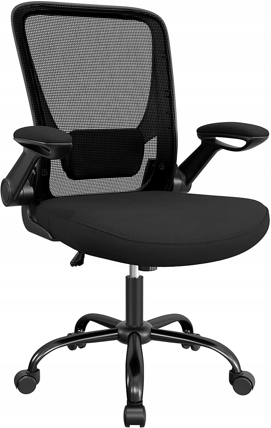 SONGMICS Office chair with folding armrests, 360°, ergonomic