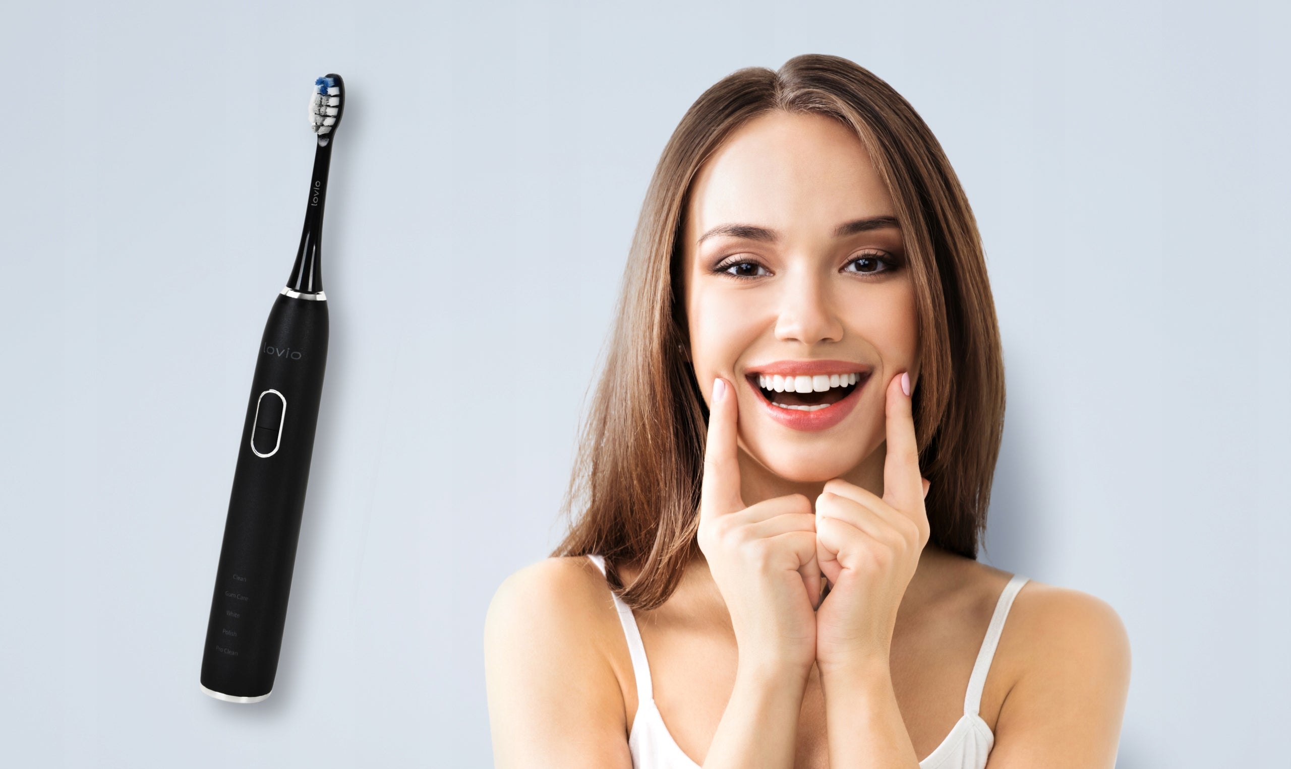SONIC Electric Toothbrush BLACK LOVIO INDUCTION CASE IPX8 Medical device no