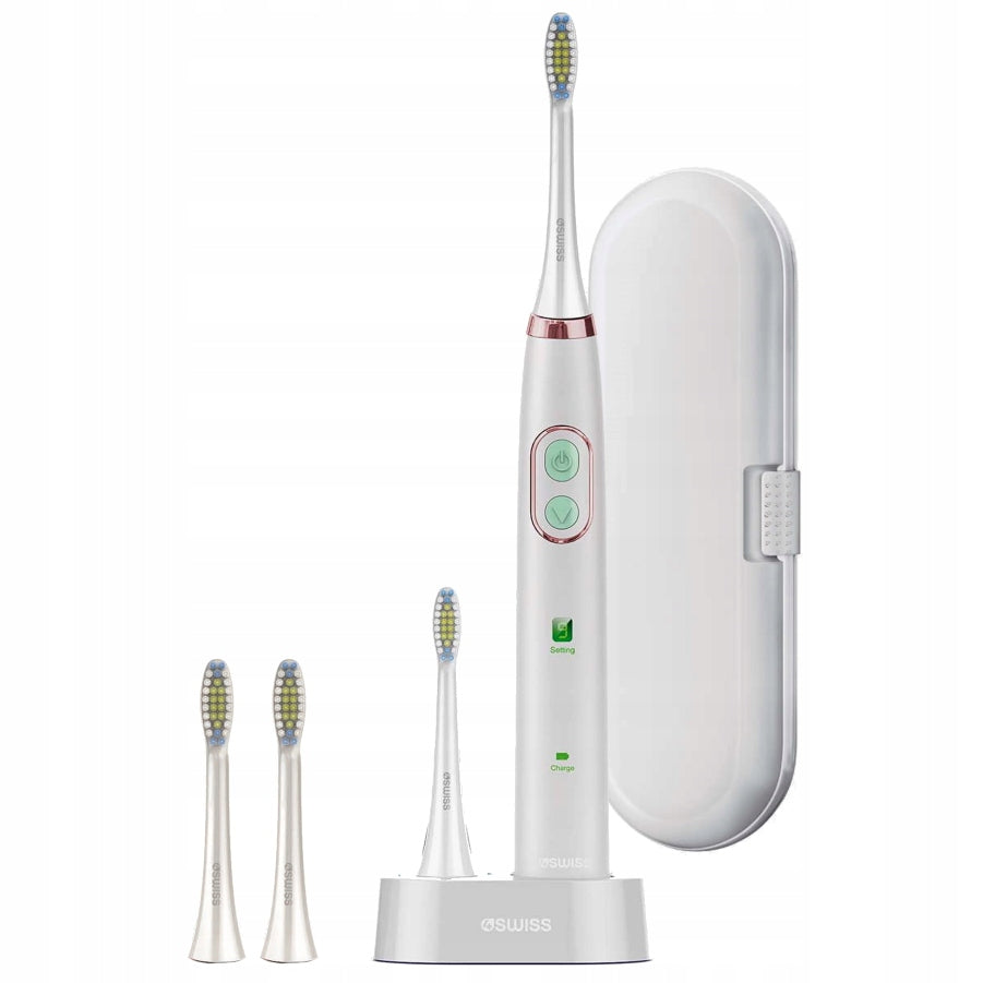 SONIC TOOTHBRUSH ELECTRIC 4SWISS 2 TIPS CASE 5 MODES Batteries included yes