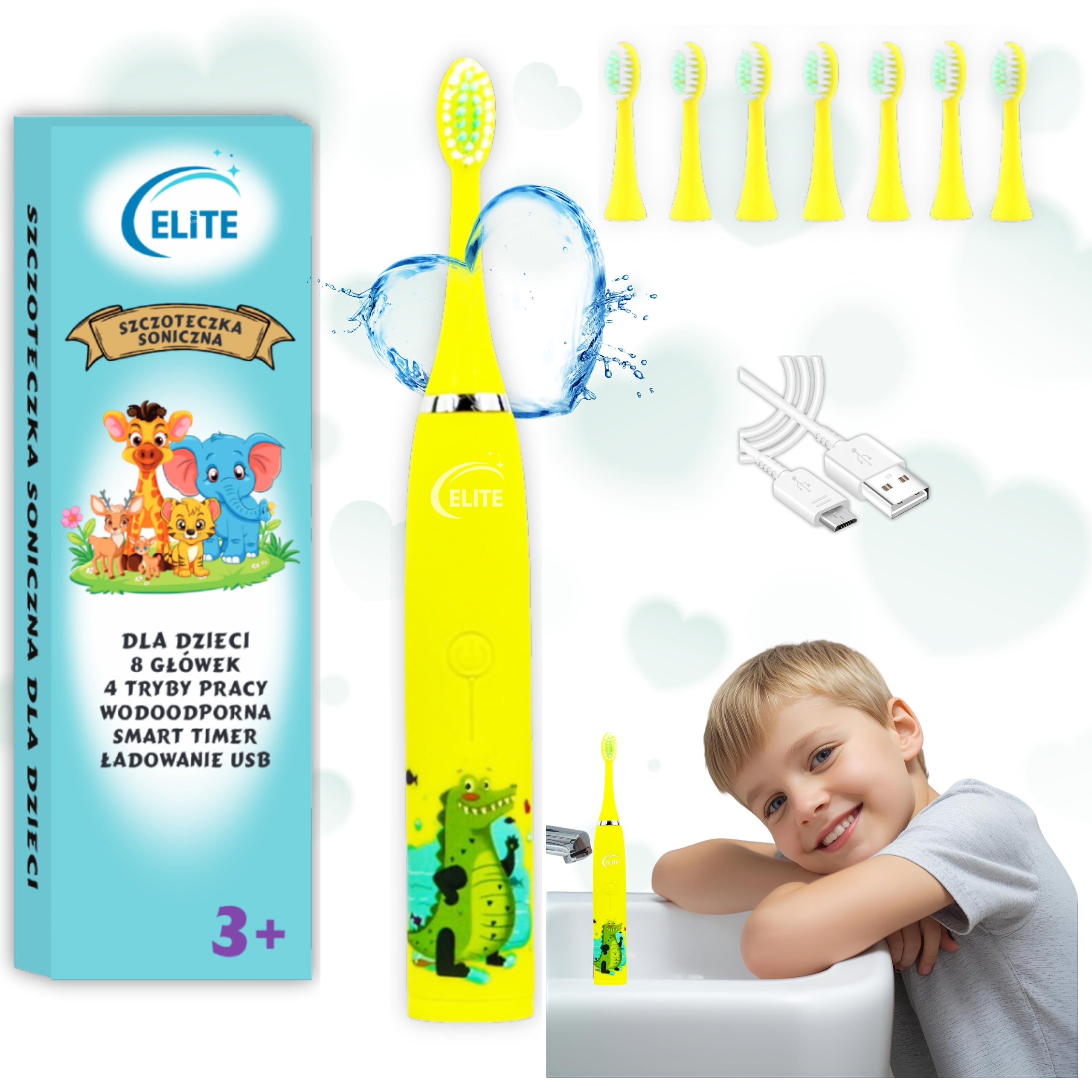 SONIC TOOTHBRUSH FOR CHILDREN ELECTRIC TOOTHBRUSH STEPO TIPS