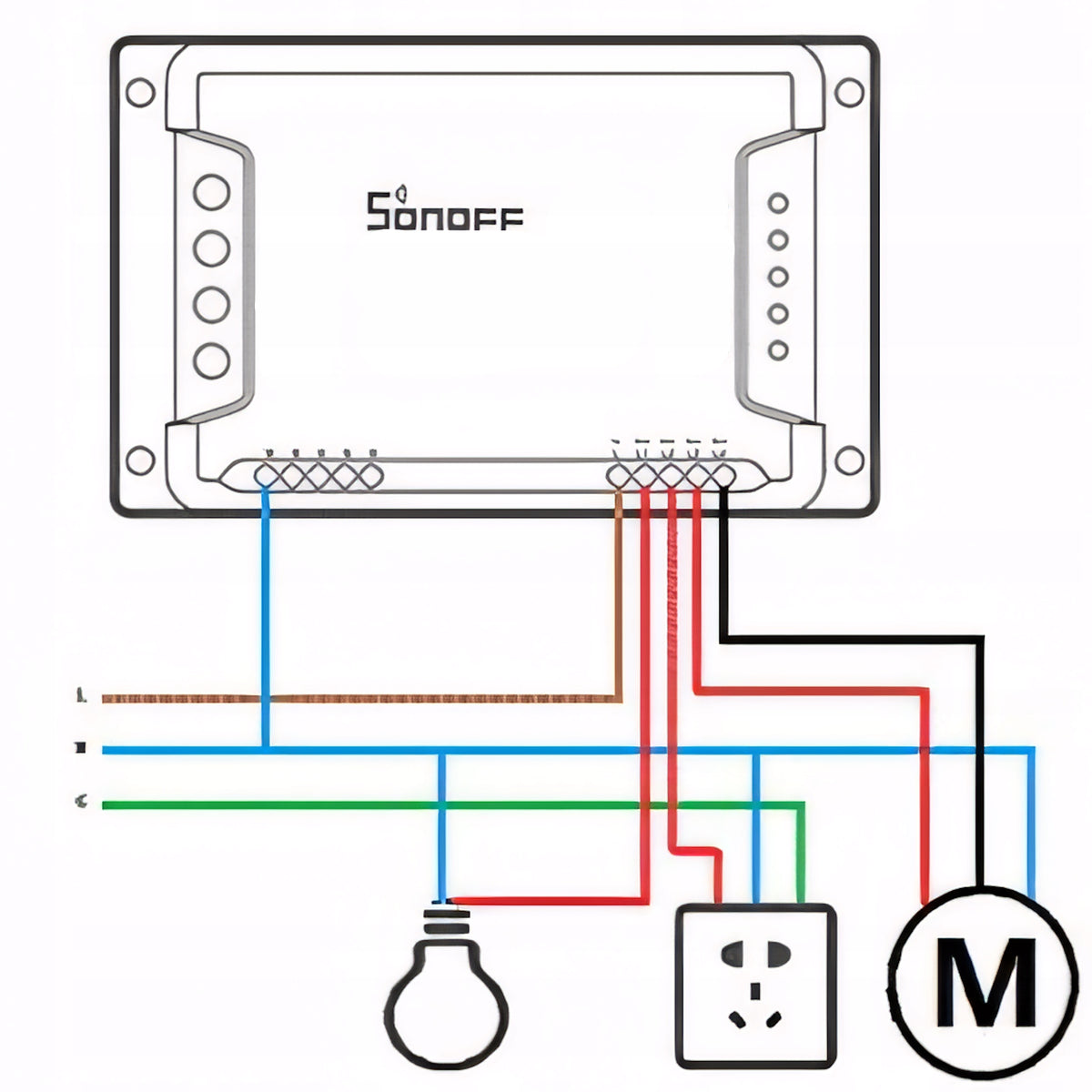 SONOFF 4CHR3 Smart Switch 4-Channel WiFi DIN Rail Application Manufacturer code M0802010003